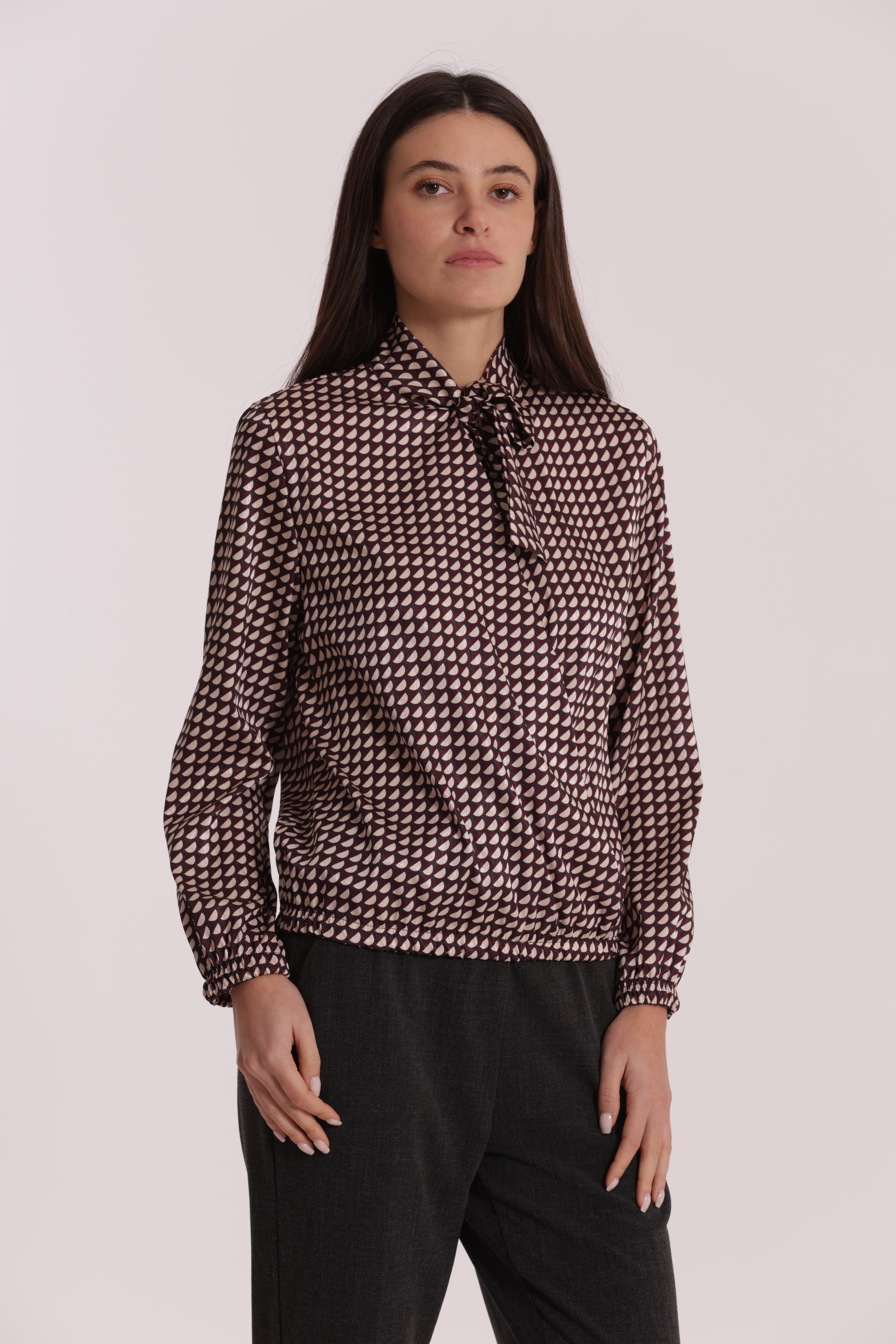 Mimi Mua Blusa con Fusciacca Fantasia Geo Mosto