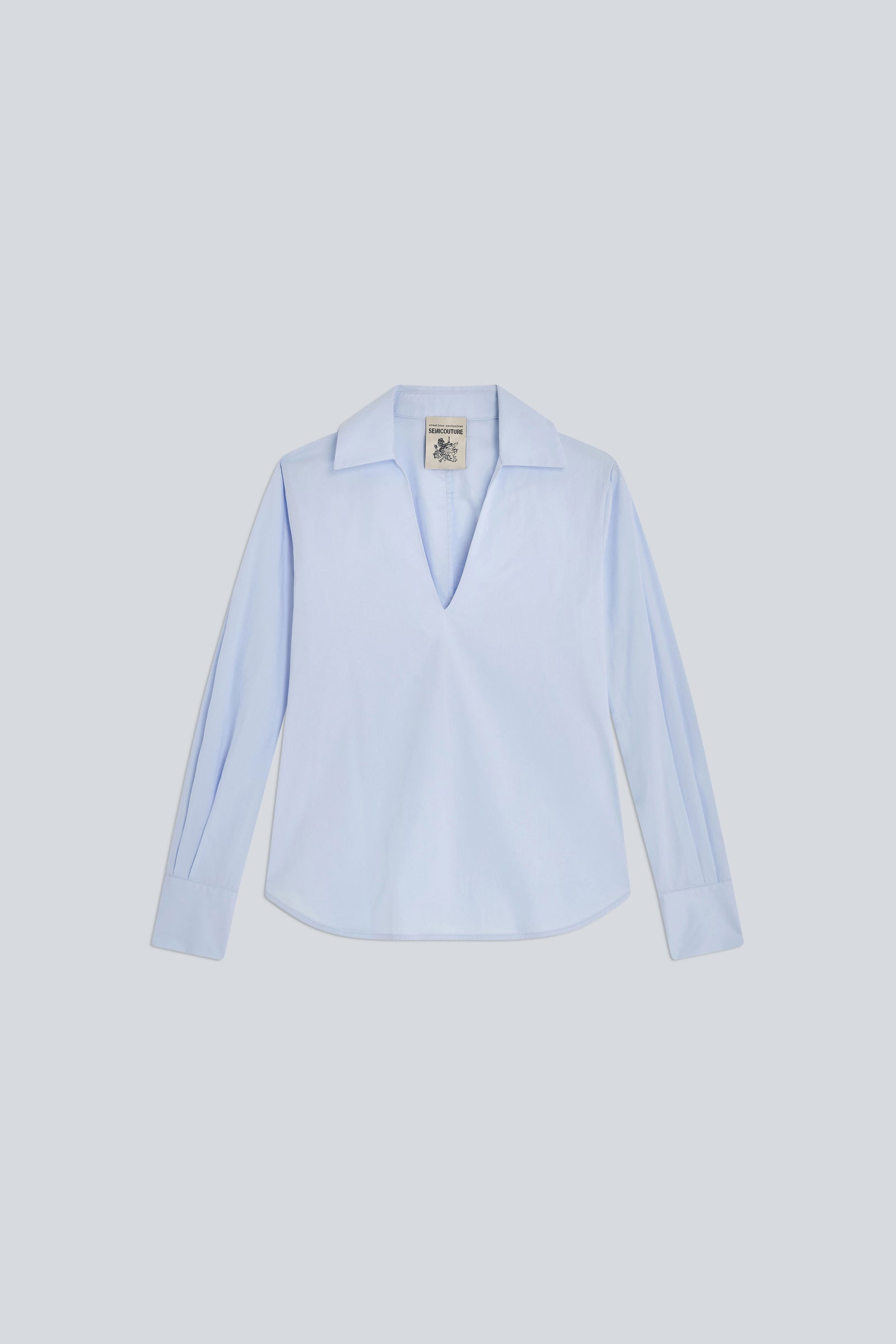 Semicouture Joanne Y6WK08 camicia azzurro cielo popeline