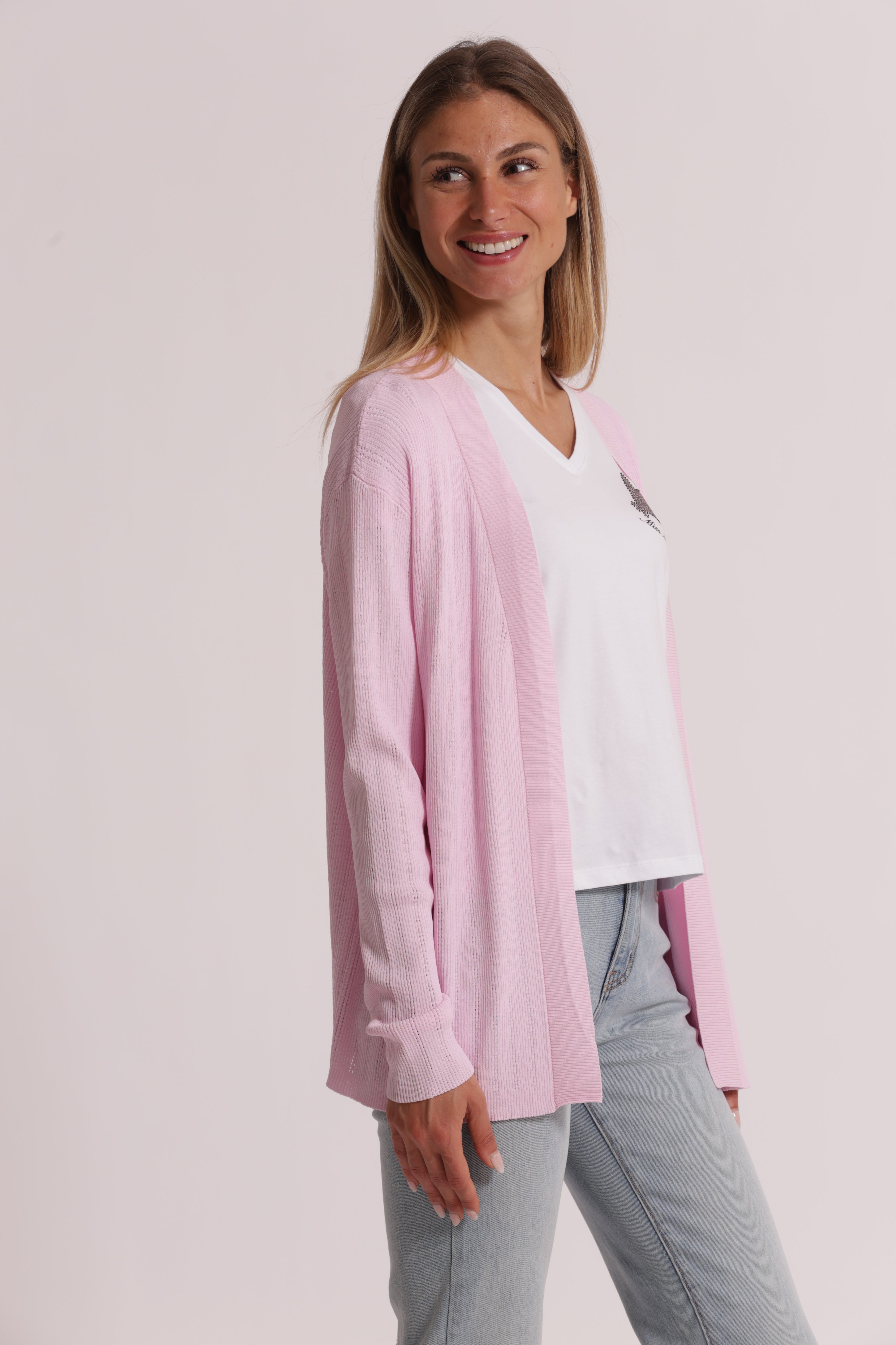 Mimi Mua Cardigan Aperto Traforato in maglia