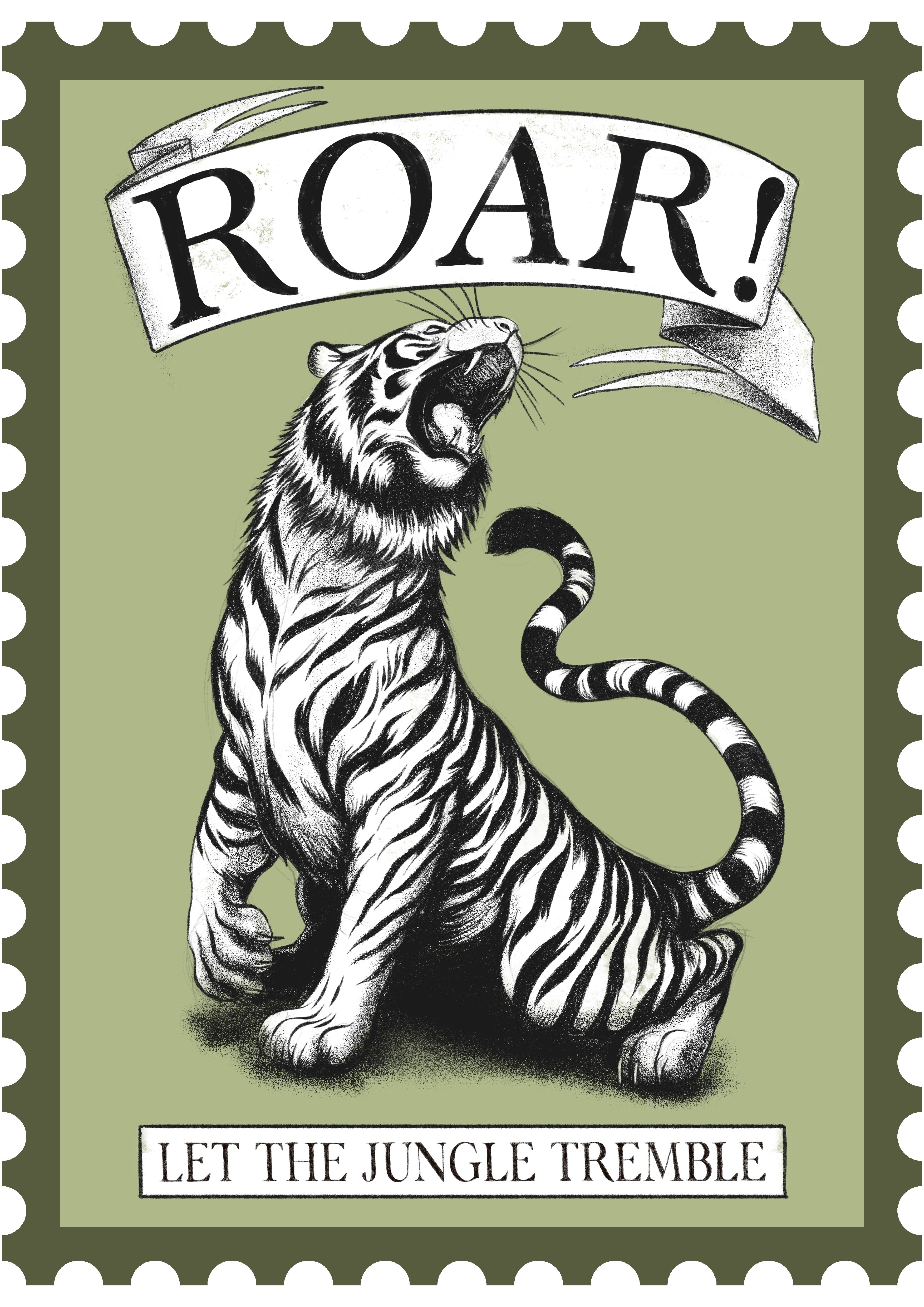 GiglioTigrato The Tiger stampa grande personalizzata cotone