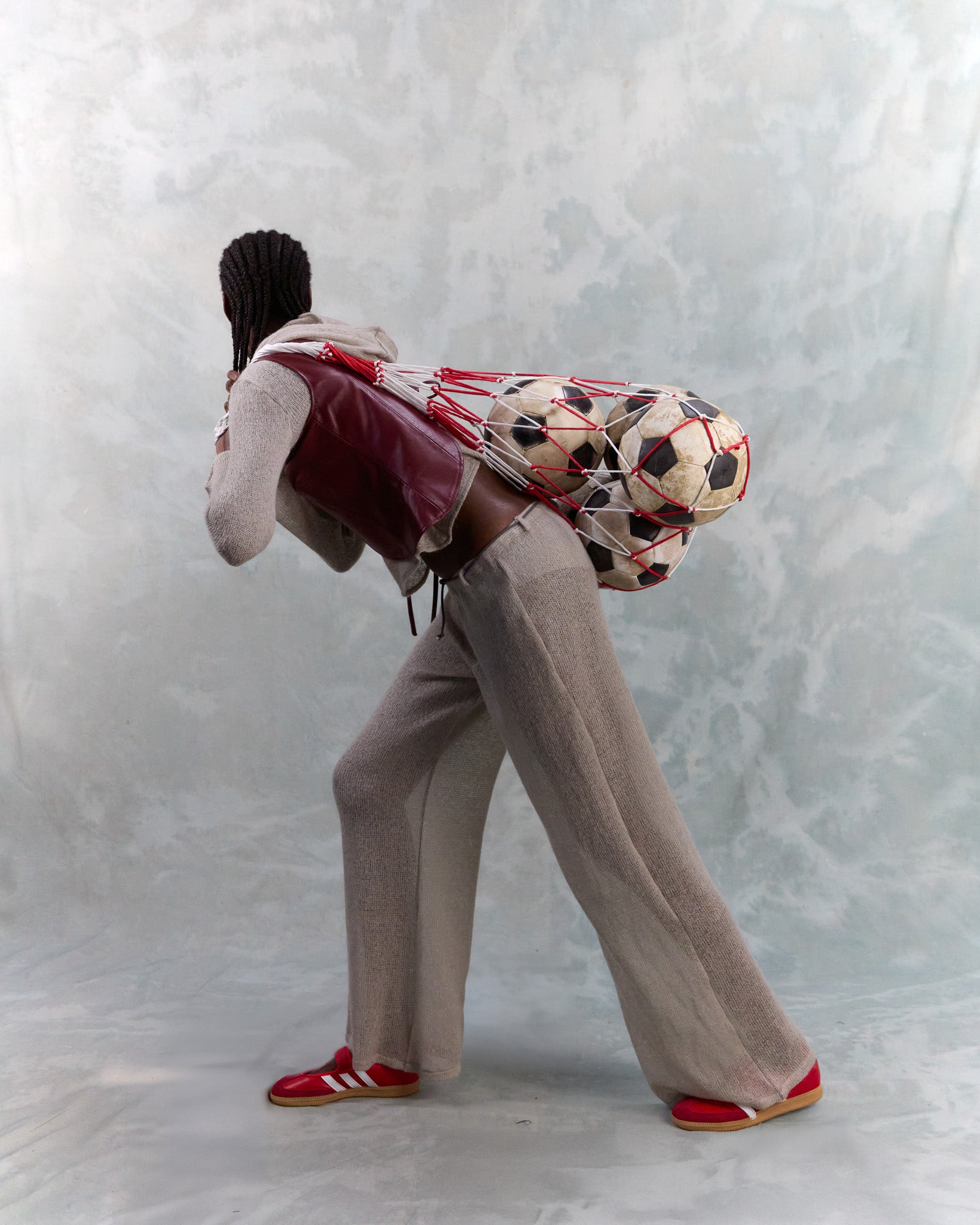 Giglio Tigrato Wudang pantaloni mohair grigi elastico