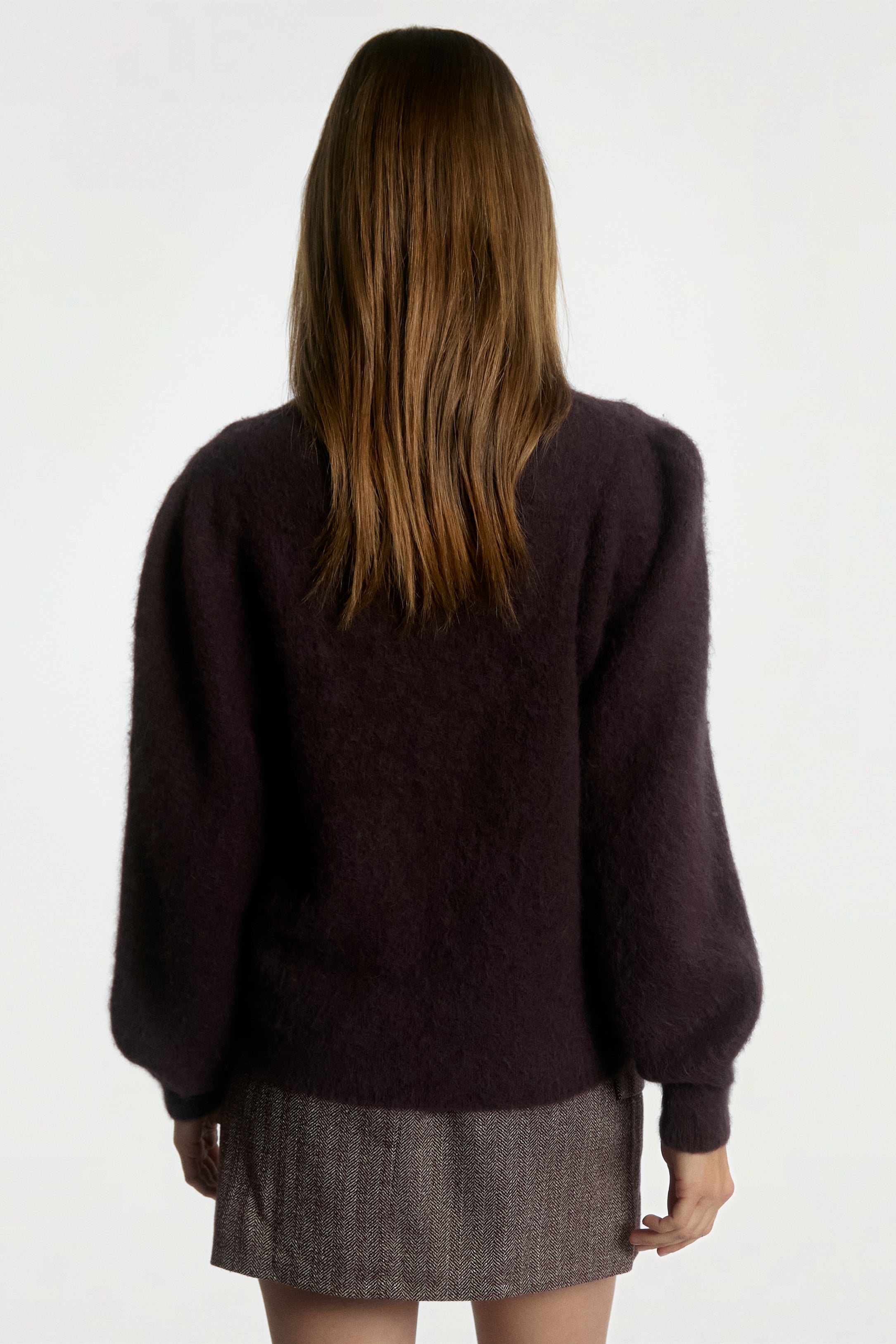 Aaiko Denize maglione bordeaux fluffy