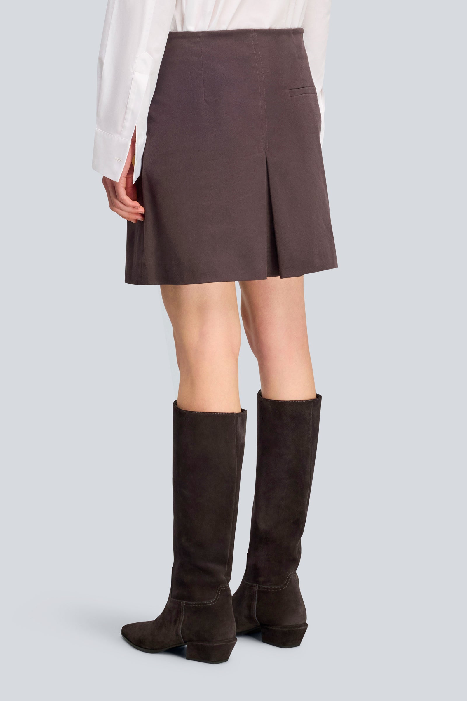 Semicouture Doris Y6WO14 gonna moka gabardina