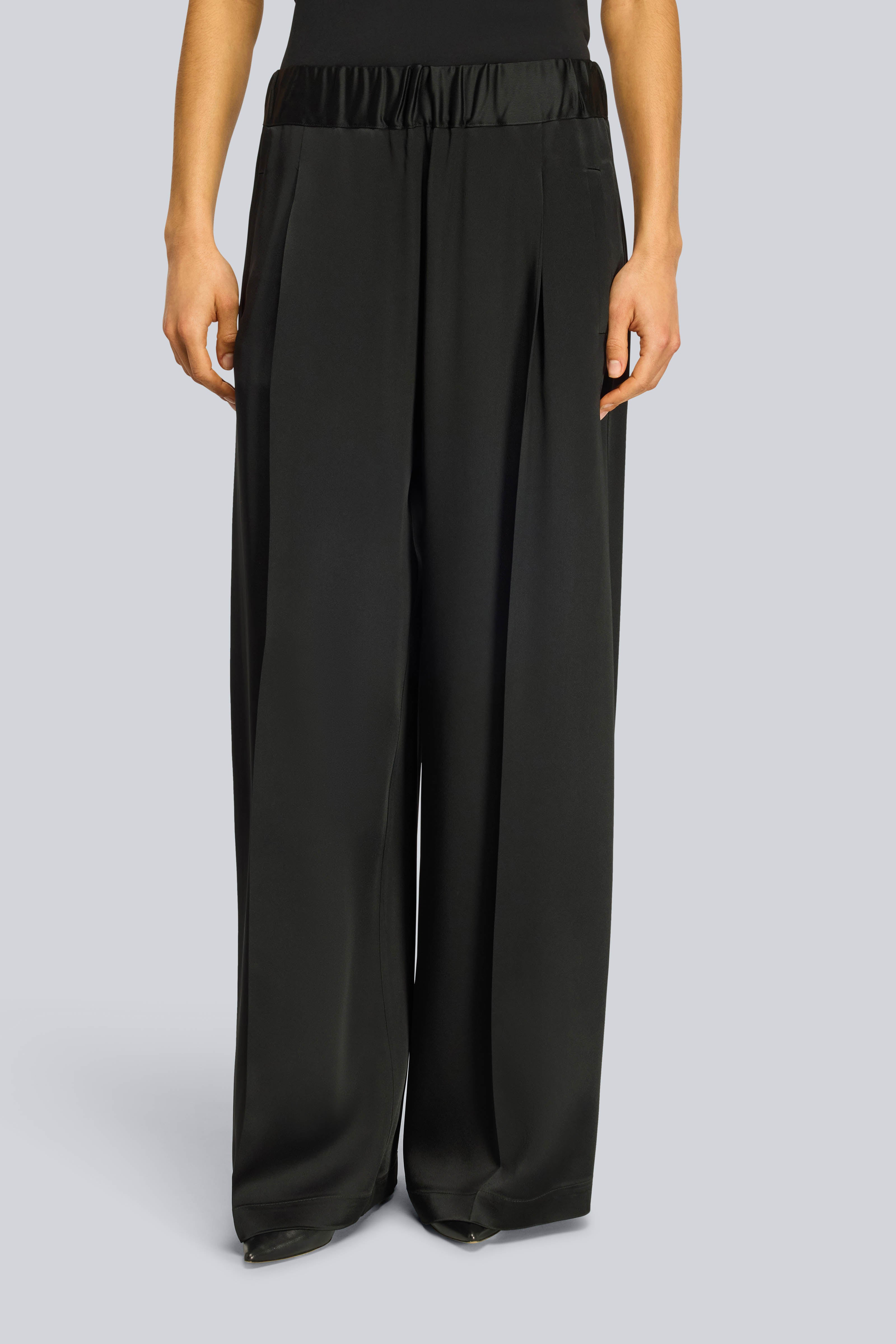Semicouture Jhonny S6WM31 pantalone palazzo blu notte