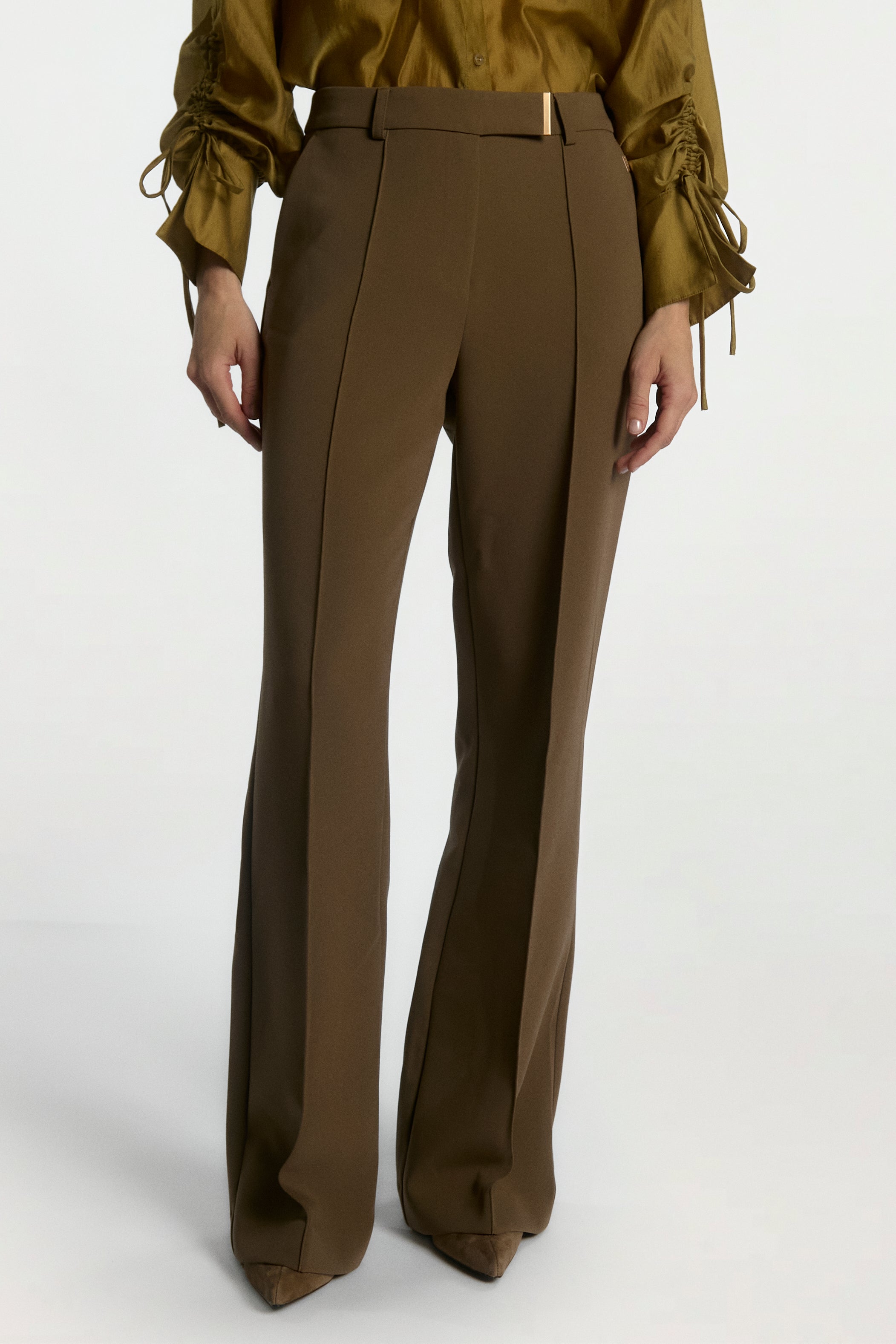 Aaiko Marel camicia curry maniche con fiocco