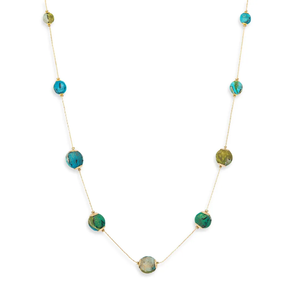 On Earth Blossom collana vetro multicolore 72 cm