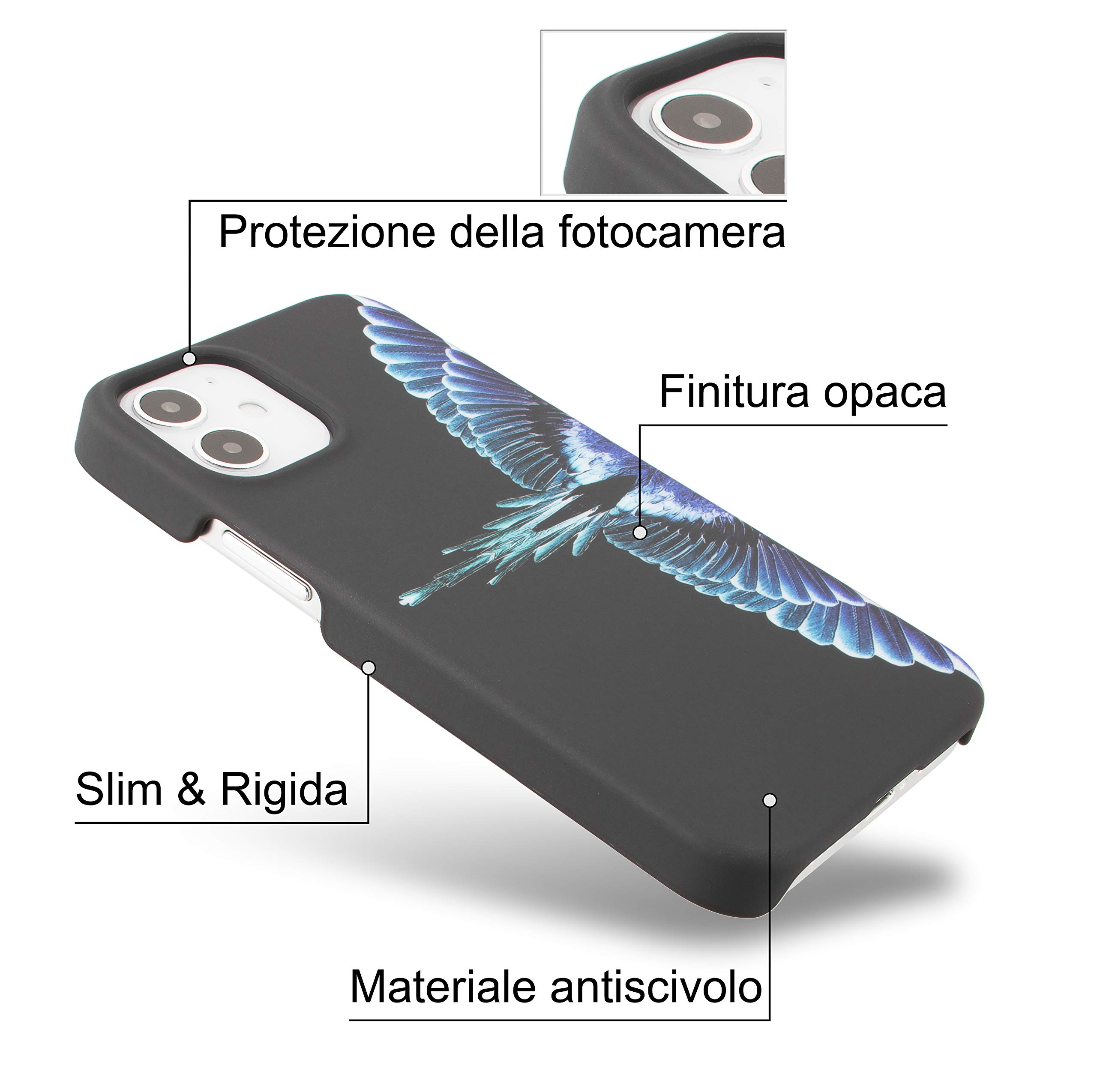 Marcelo Burlon County of Milan iPhone 12 mini cover rigida antiurto