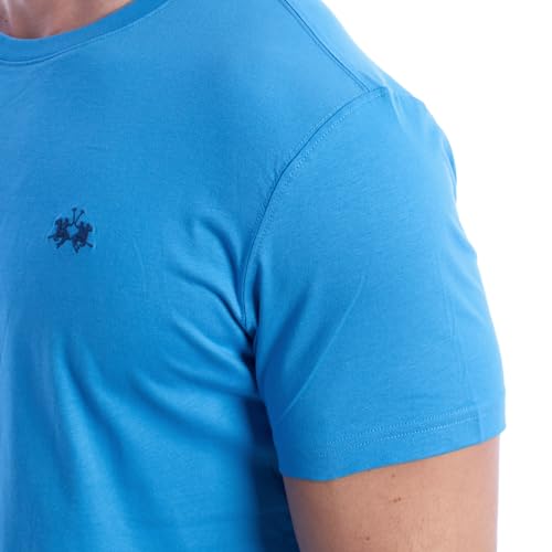 La Martina XMR010-JS206 T-Shirt Uomo Blu Cotone L