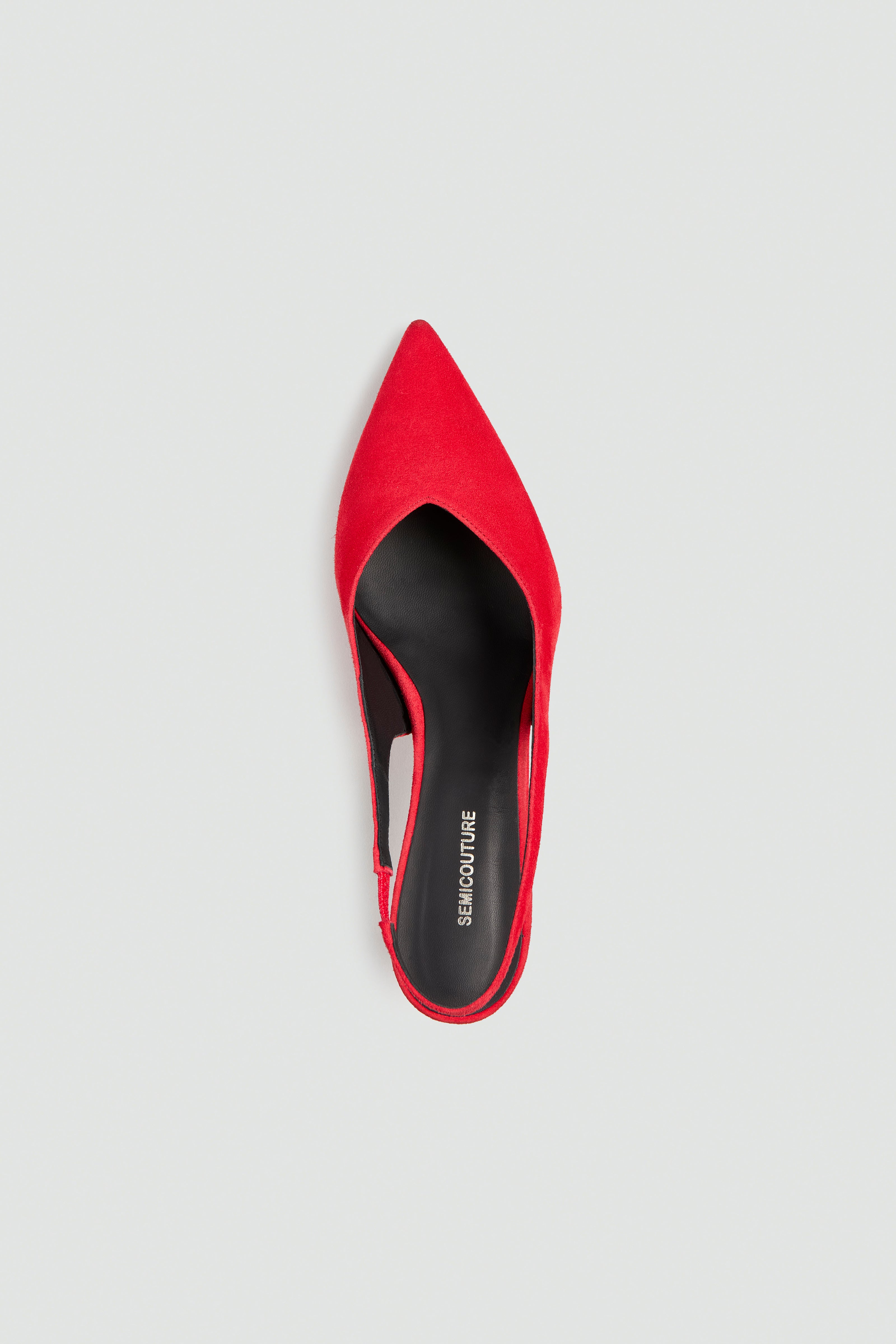Semicouture Karen decollete pelle rosso lacca