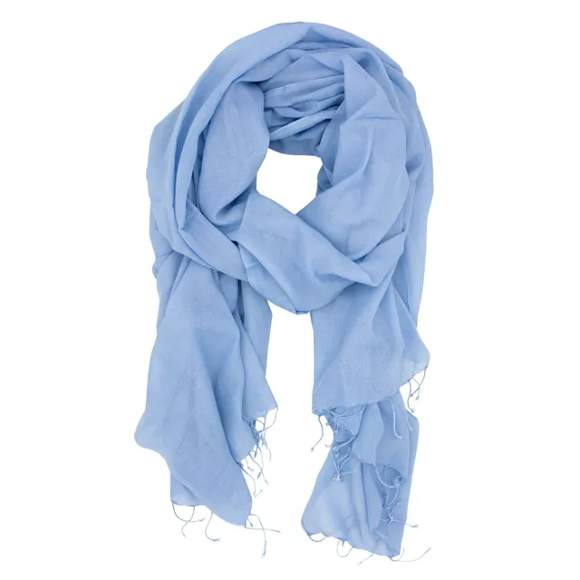 On Earth Cooperative Collection Sofia stola cotone azzurro 100x200 cm