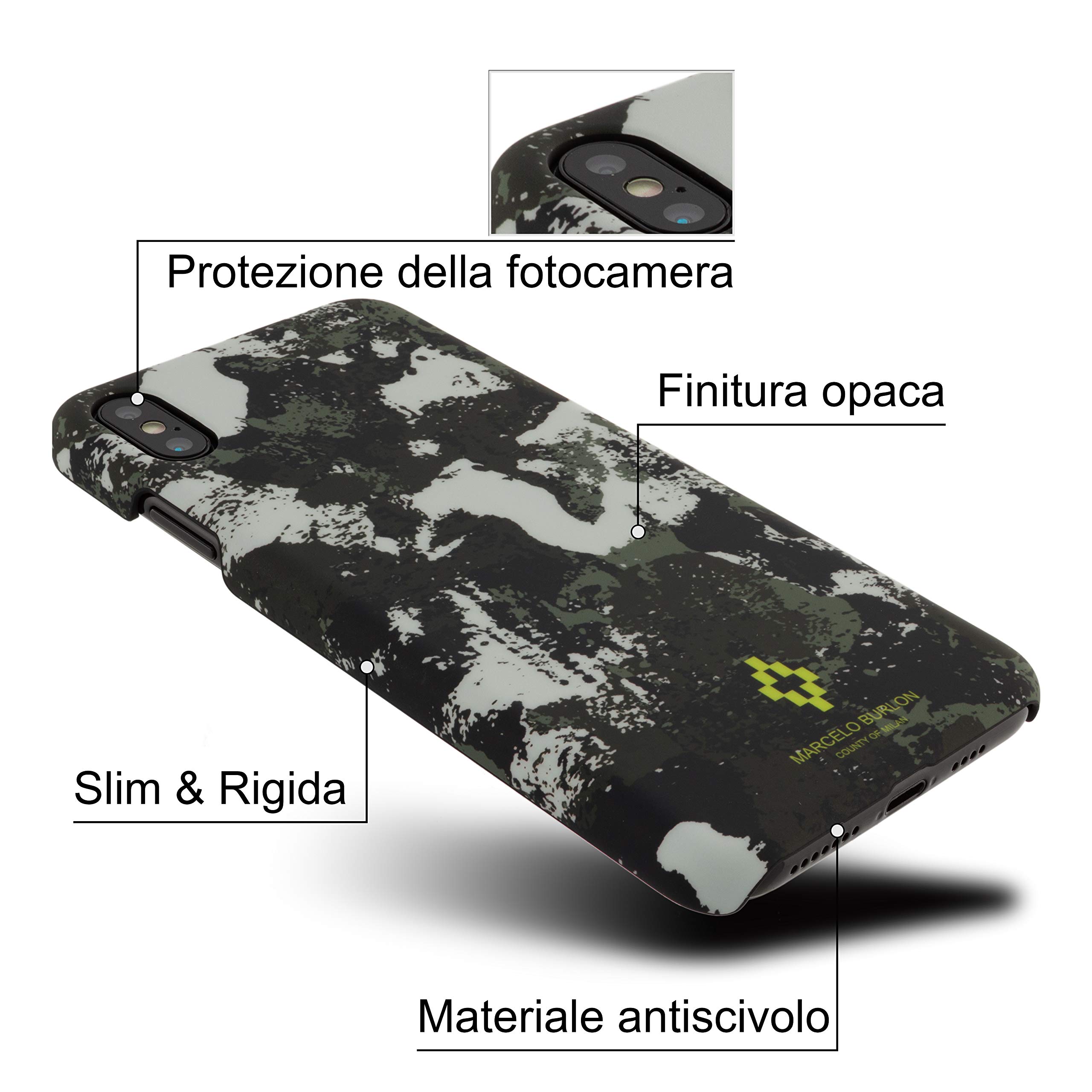 Marcelo Burlon Cover iPhone XS Max Rigida Antiurto