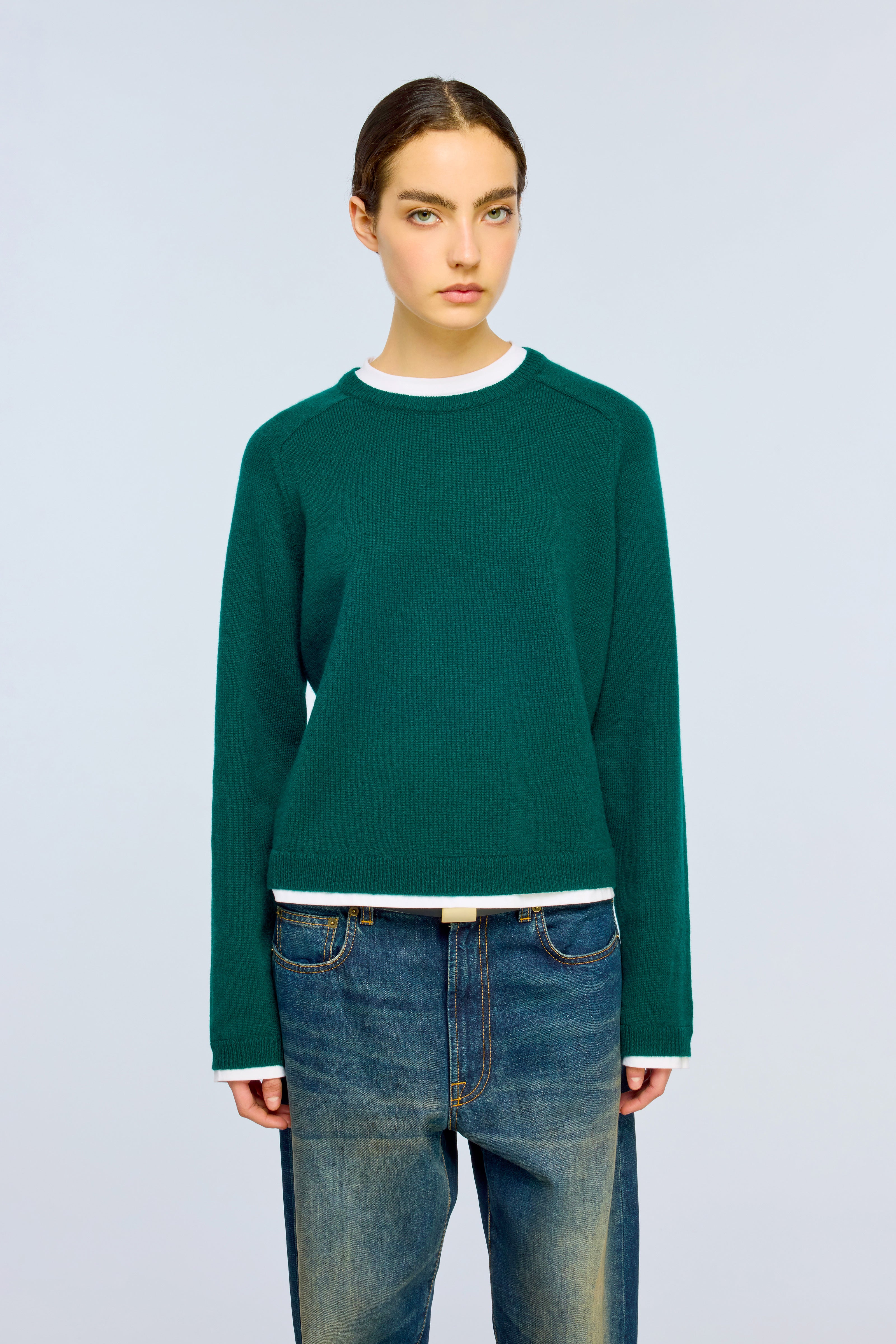 Semicouture Sarah maglia misto cashmere verde Irlanda