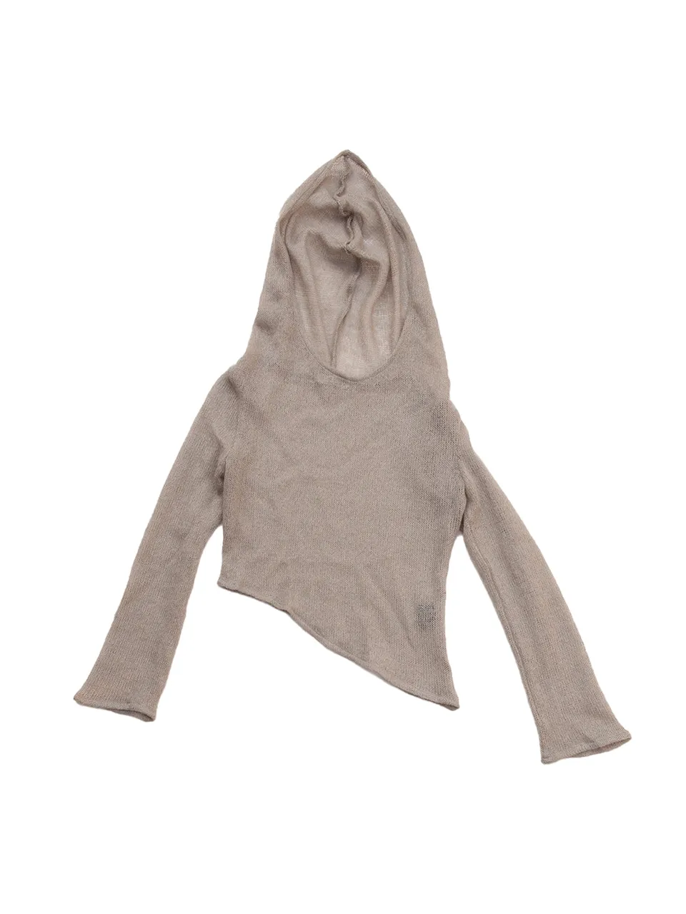 GiglioTigrato Bombay top cappuccio mohair grigio