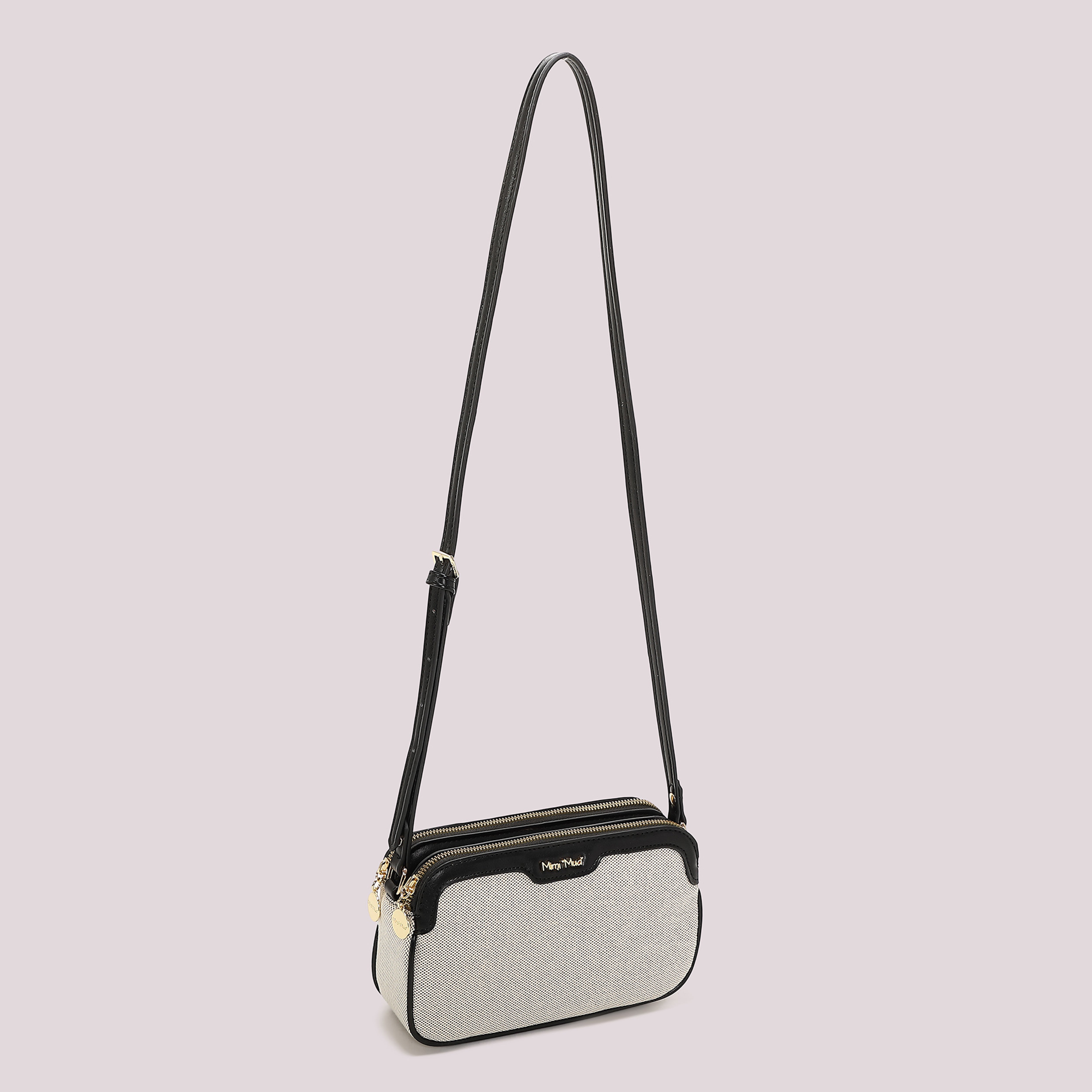 Mimi Mua Canvas Borsa a Tracolla Nero