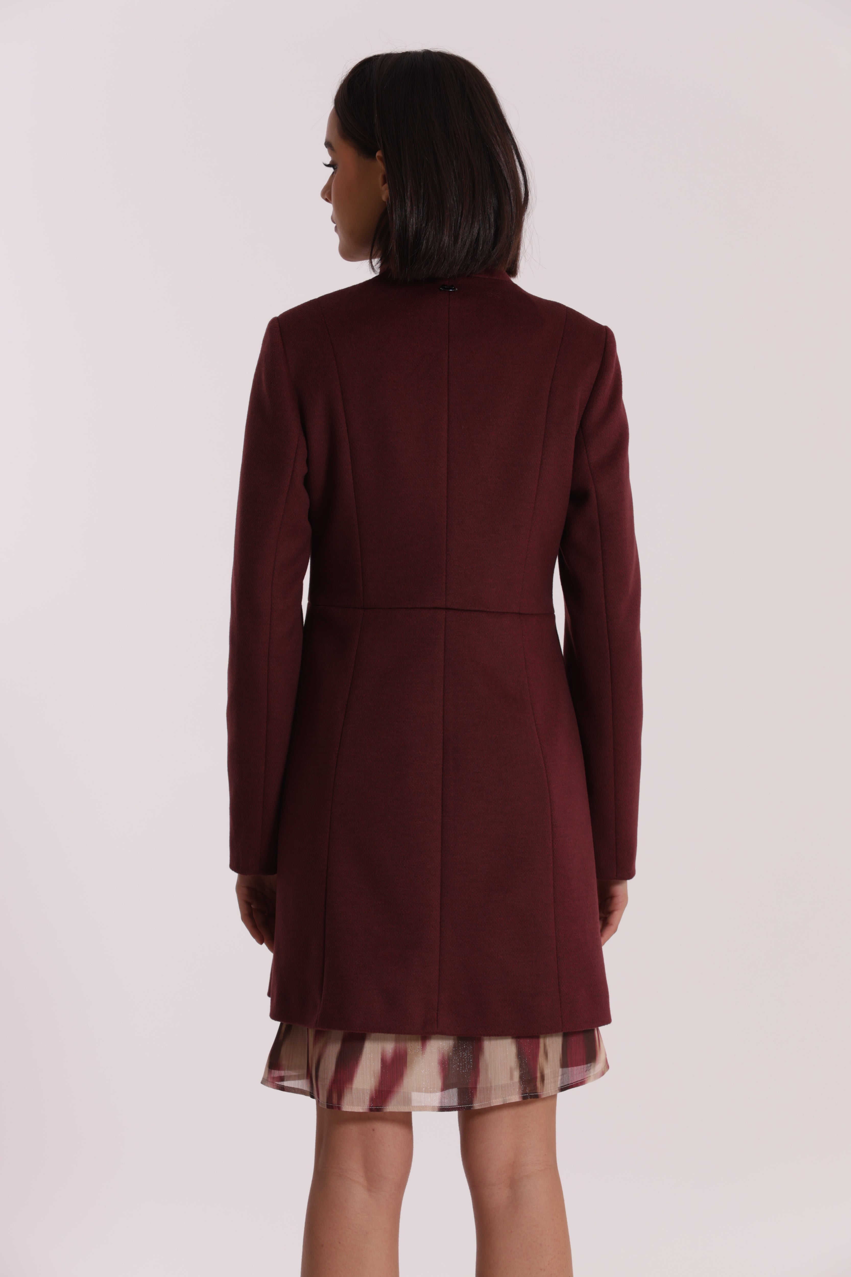 Mimi Mua Cappotto Baronetto Collo Coreana Nero