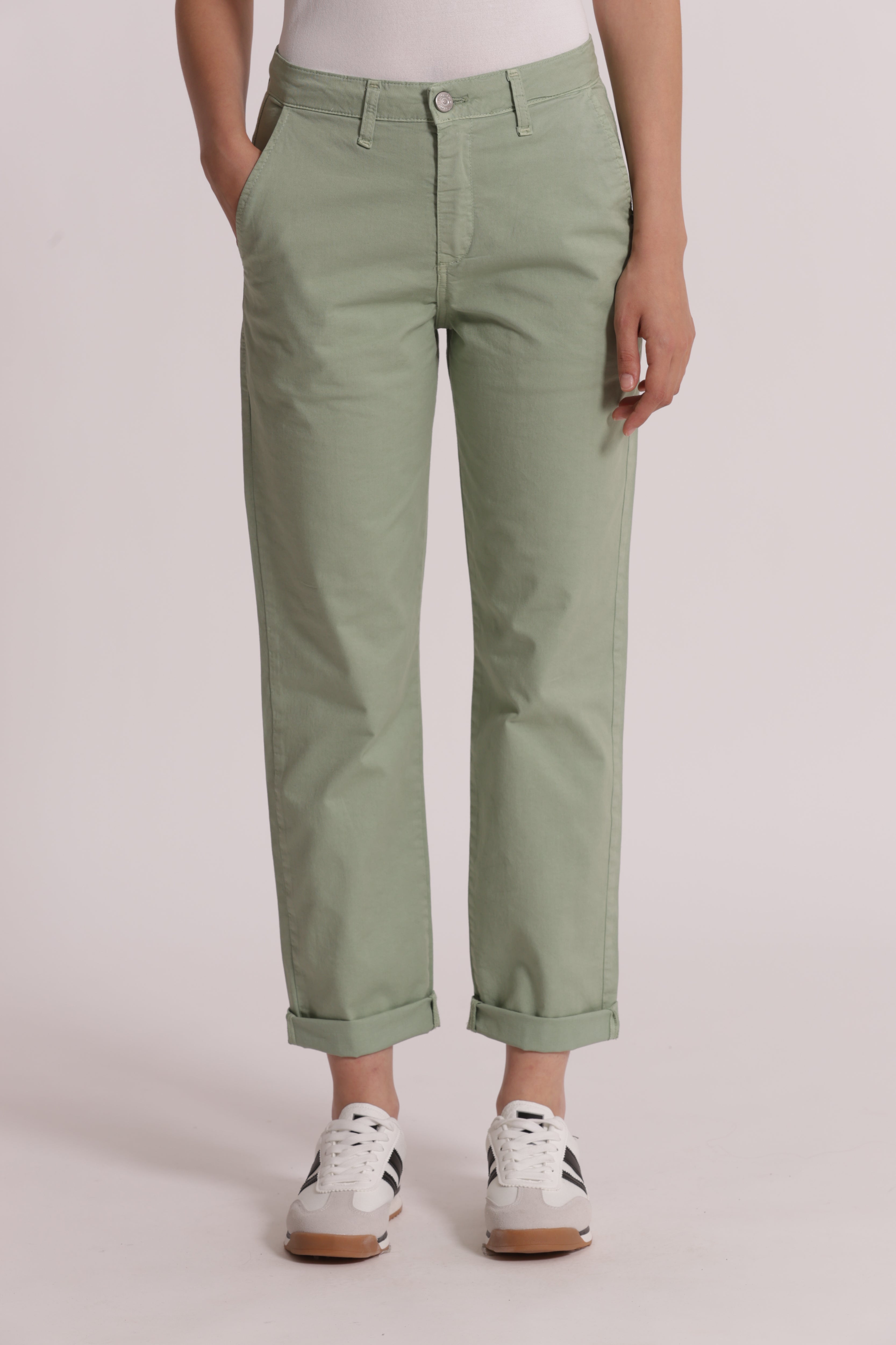 Mimi Mua Chinos pantalone burro cotone