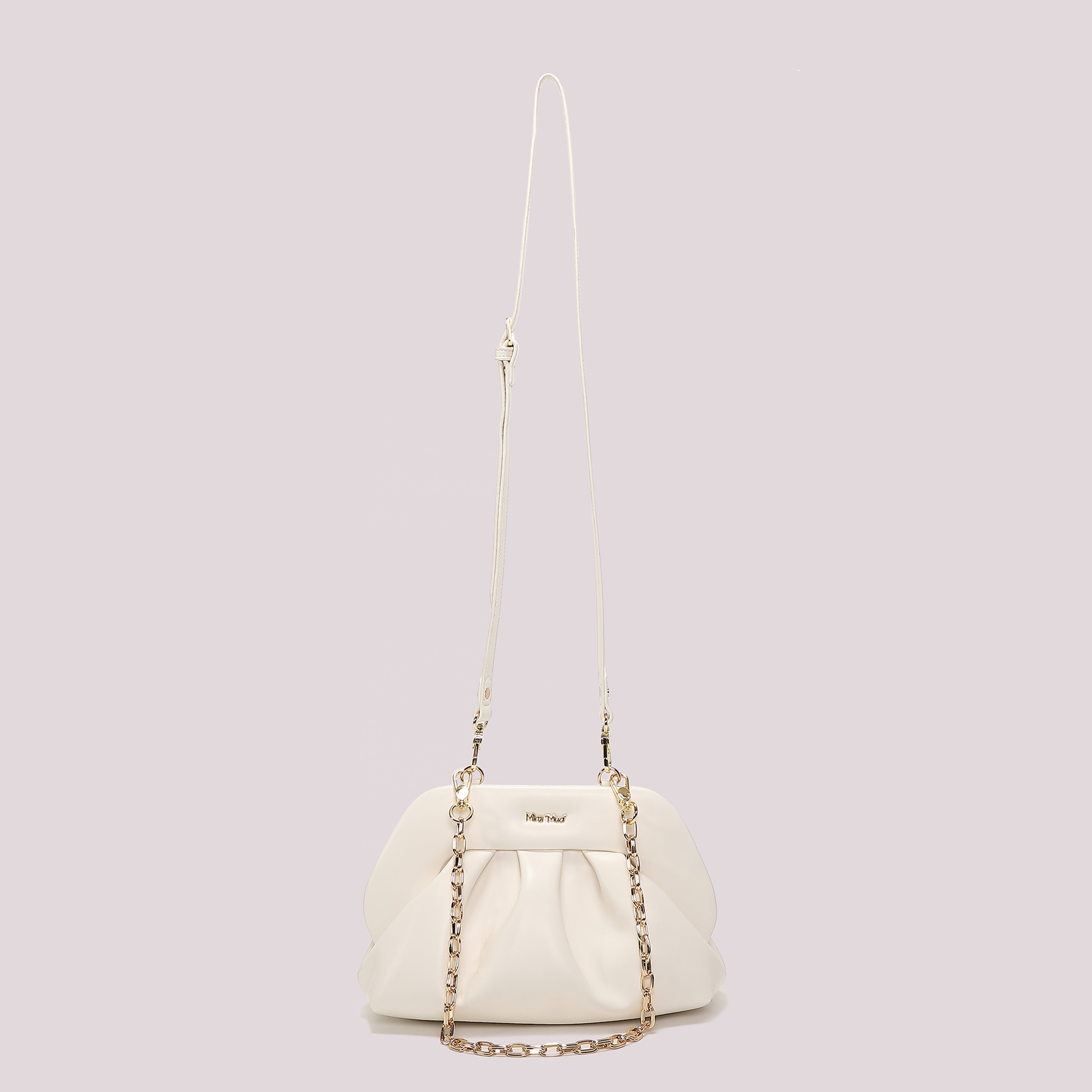 Mimi Mua Borsa Clutch Bombata Nera