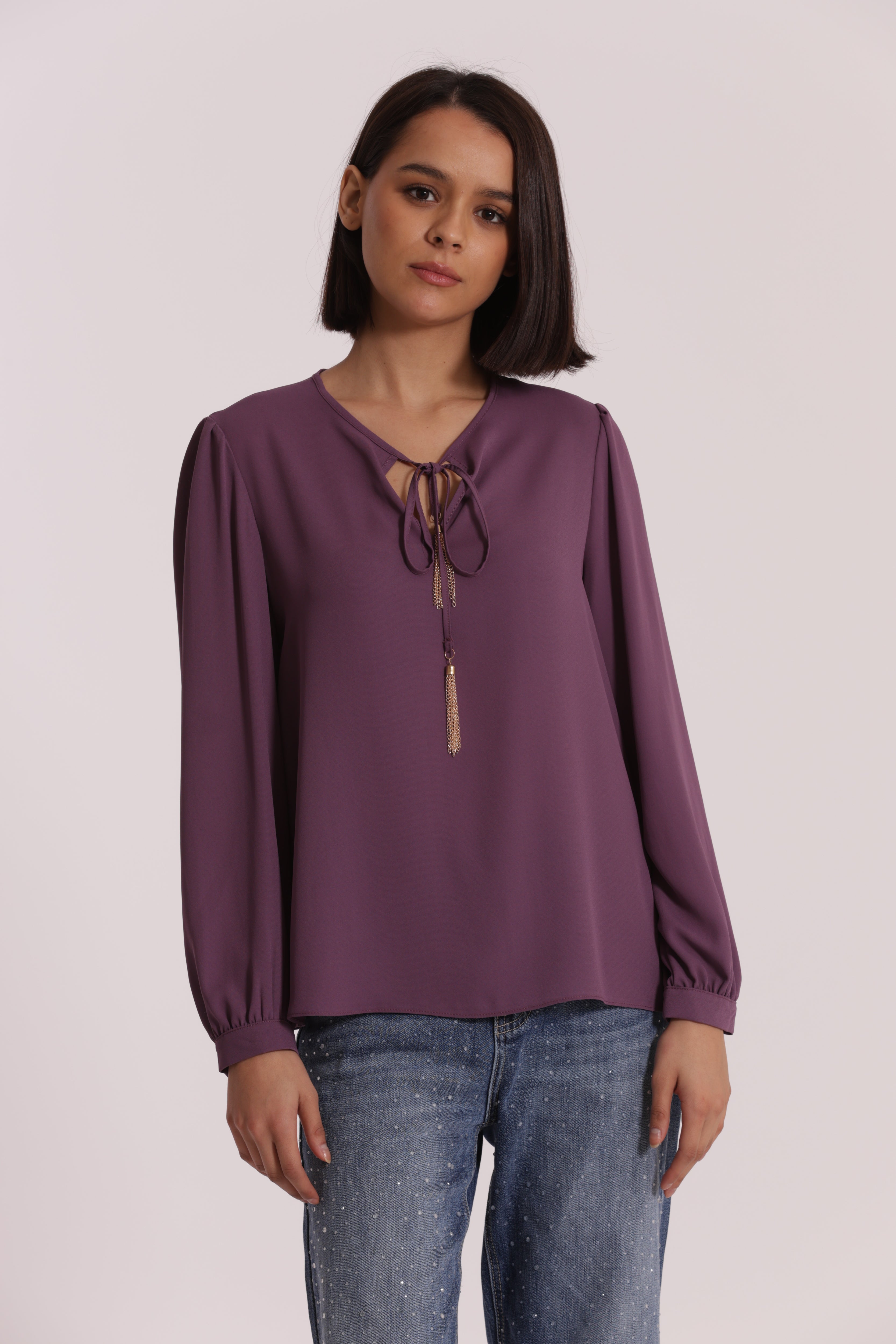 Mimi Mua Blusa con Fiocco camicetta nera con fiocco