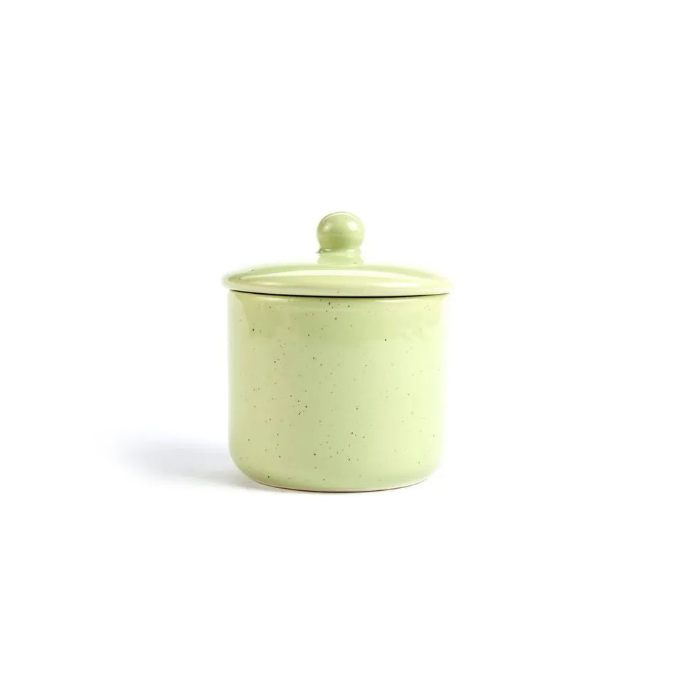 On Earth Cooperative Collection Sabbia barattolo ceramica verde 9 cm