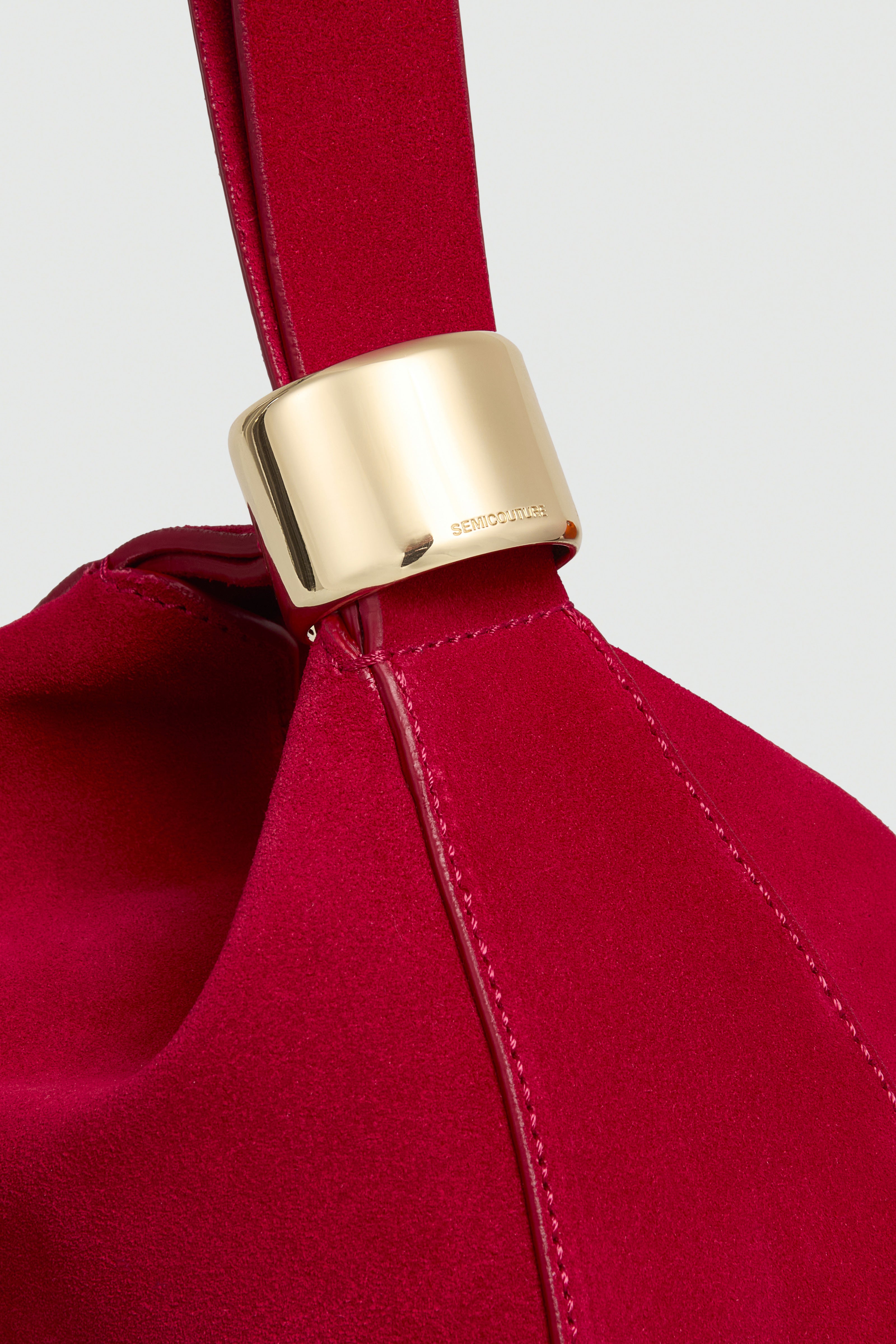 Semicouture Baily Borsa Camoscio Rosso Lacca