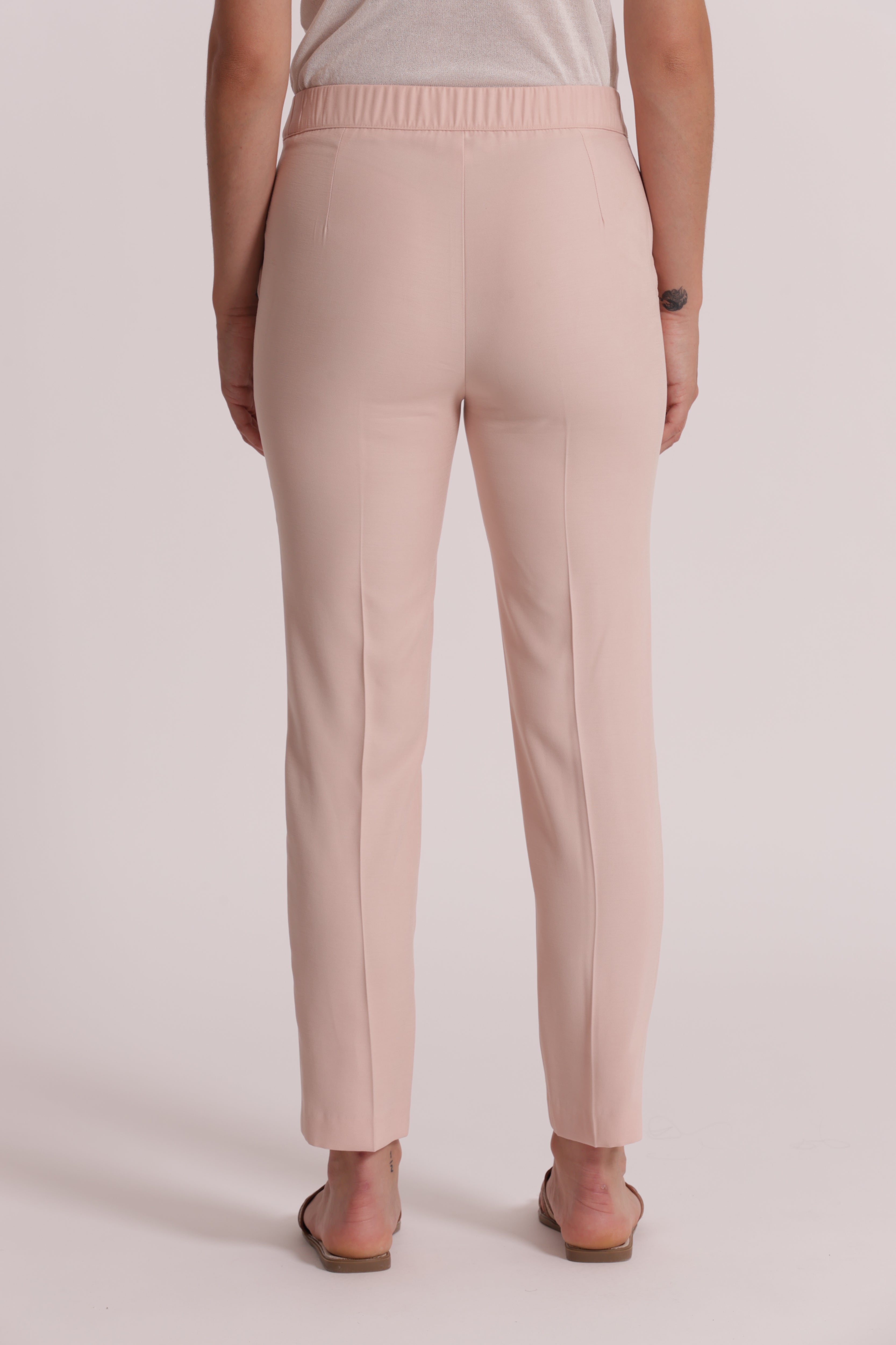 Mimi Mua Pantalone Sigaretta Elastico Dietro Panna