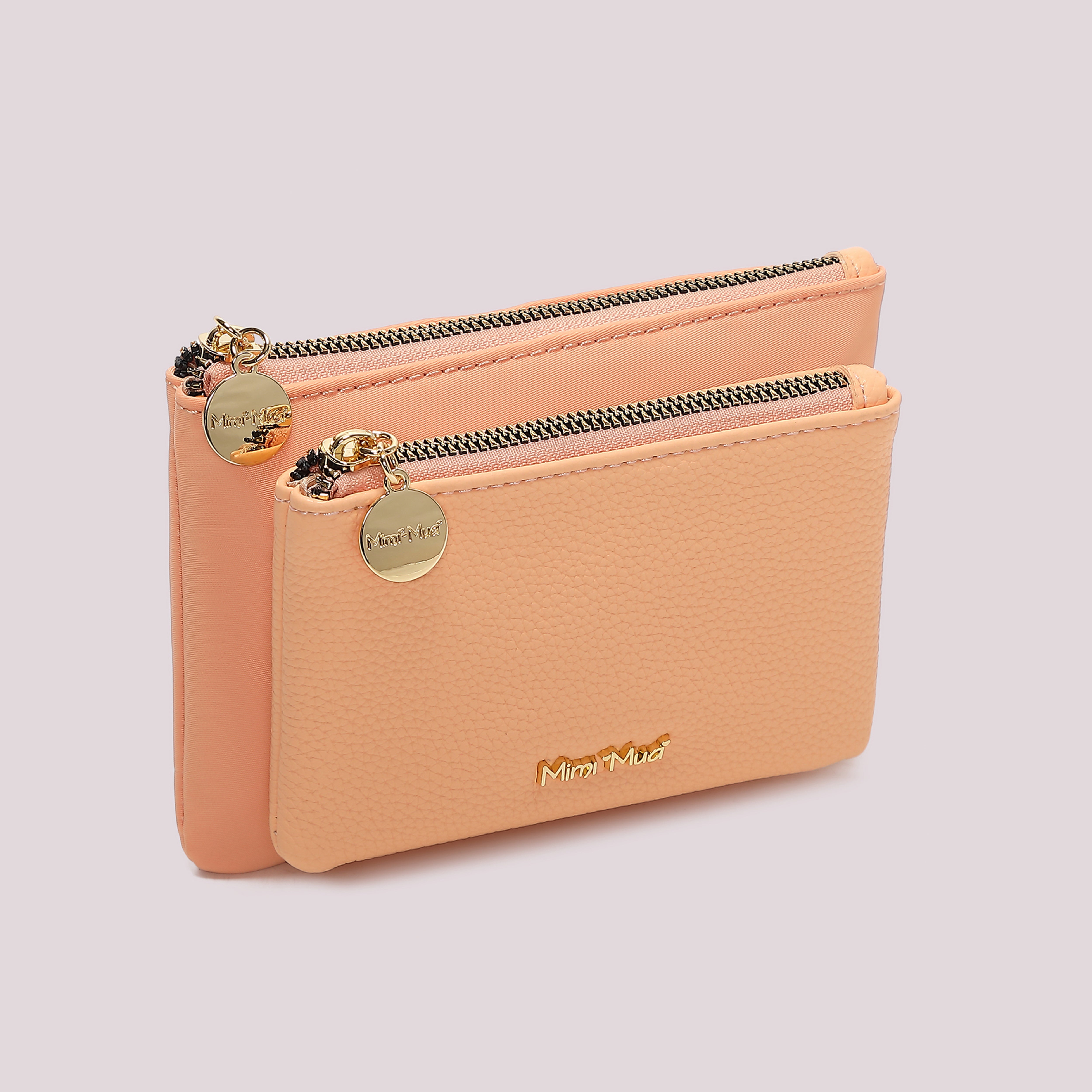 Mimi Mua Portamonete in Nylon e PU pochette bianca 17 cm