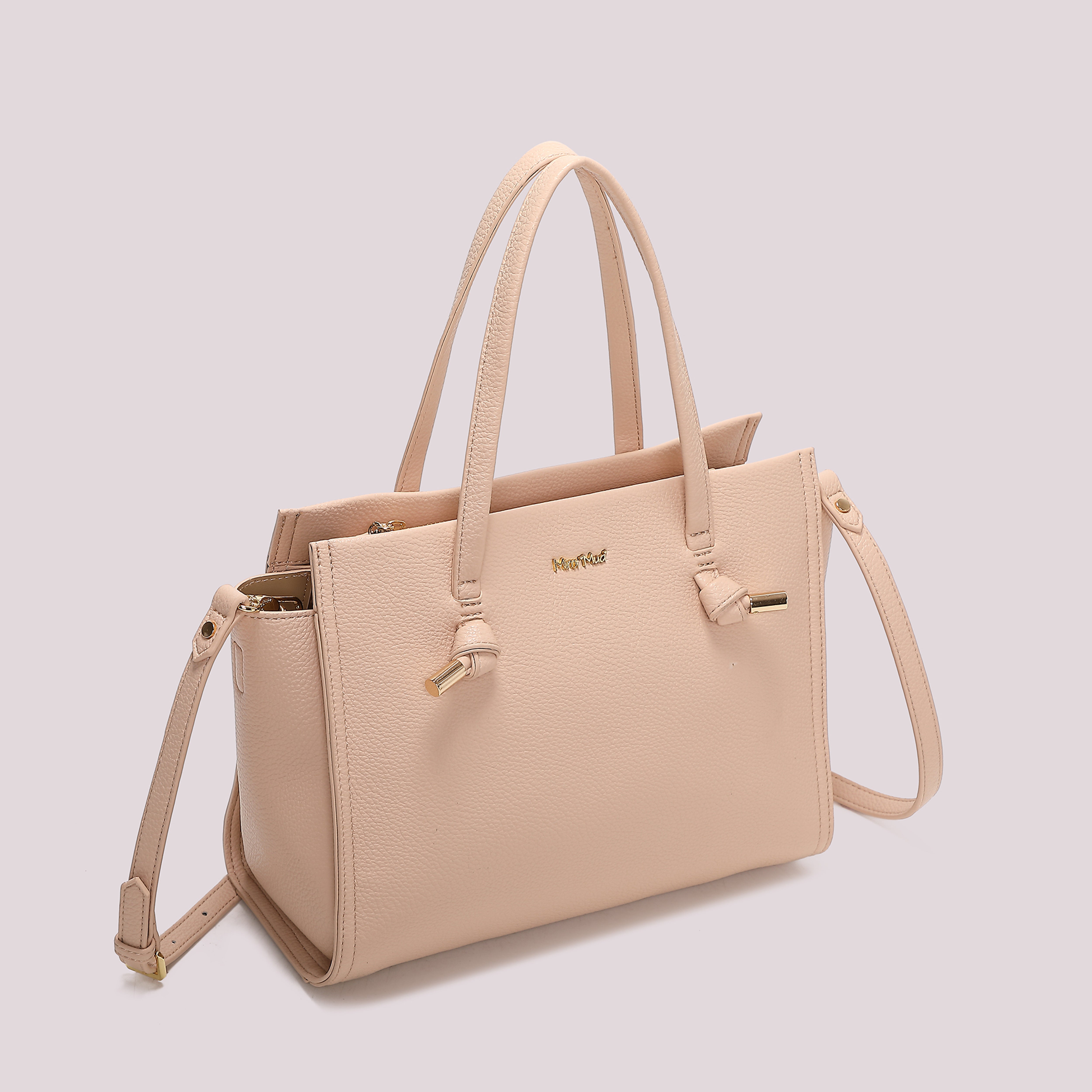 Mimi Mua Grande con Nodo Borsa a Mano Nero strutturata
