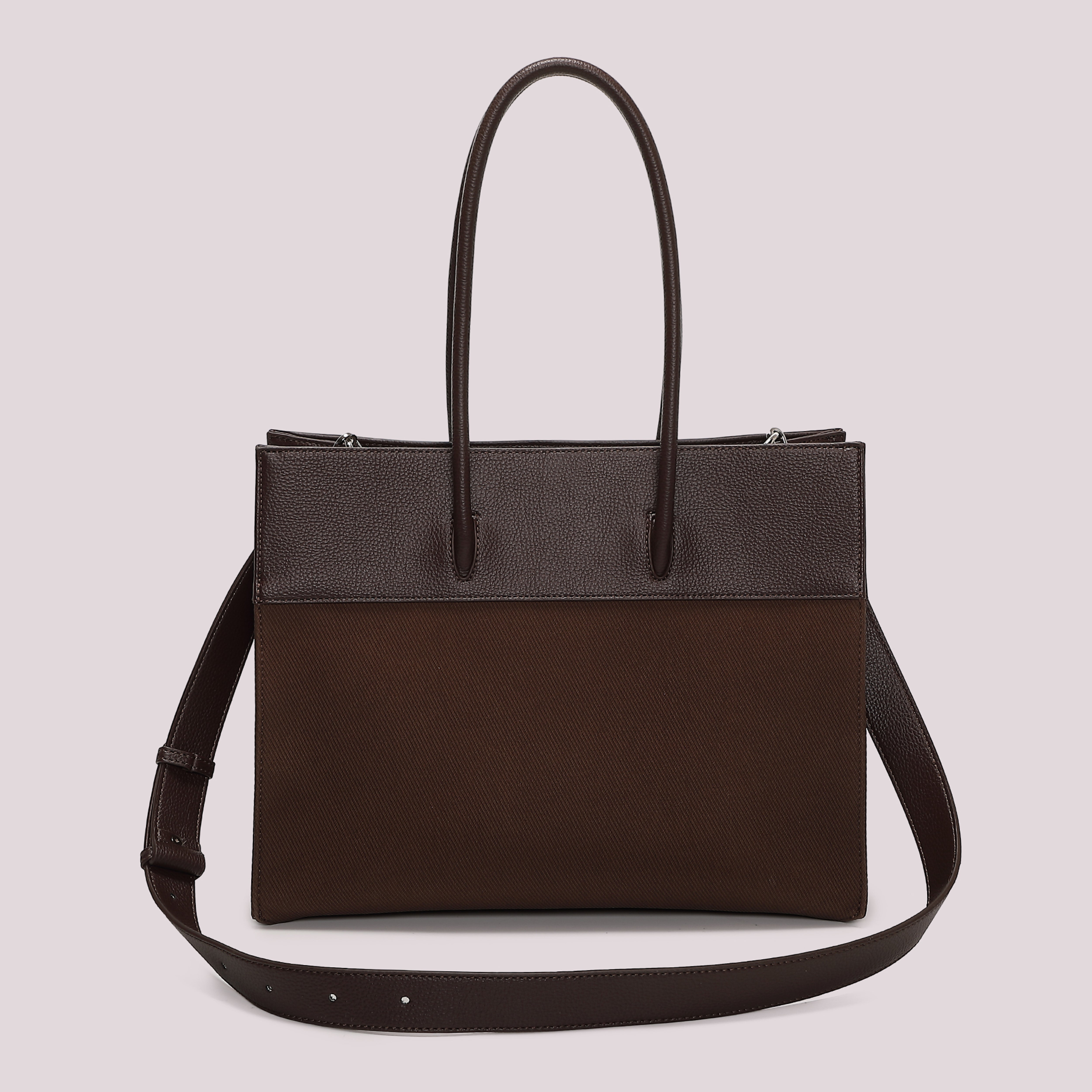 Mimi Mua Tote Borsa Shopper Nera con Charm Cuore