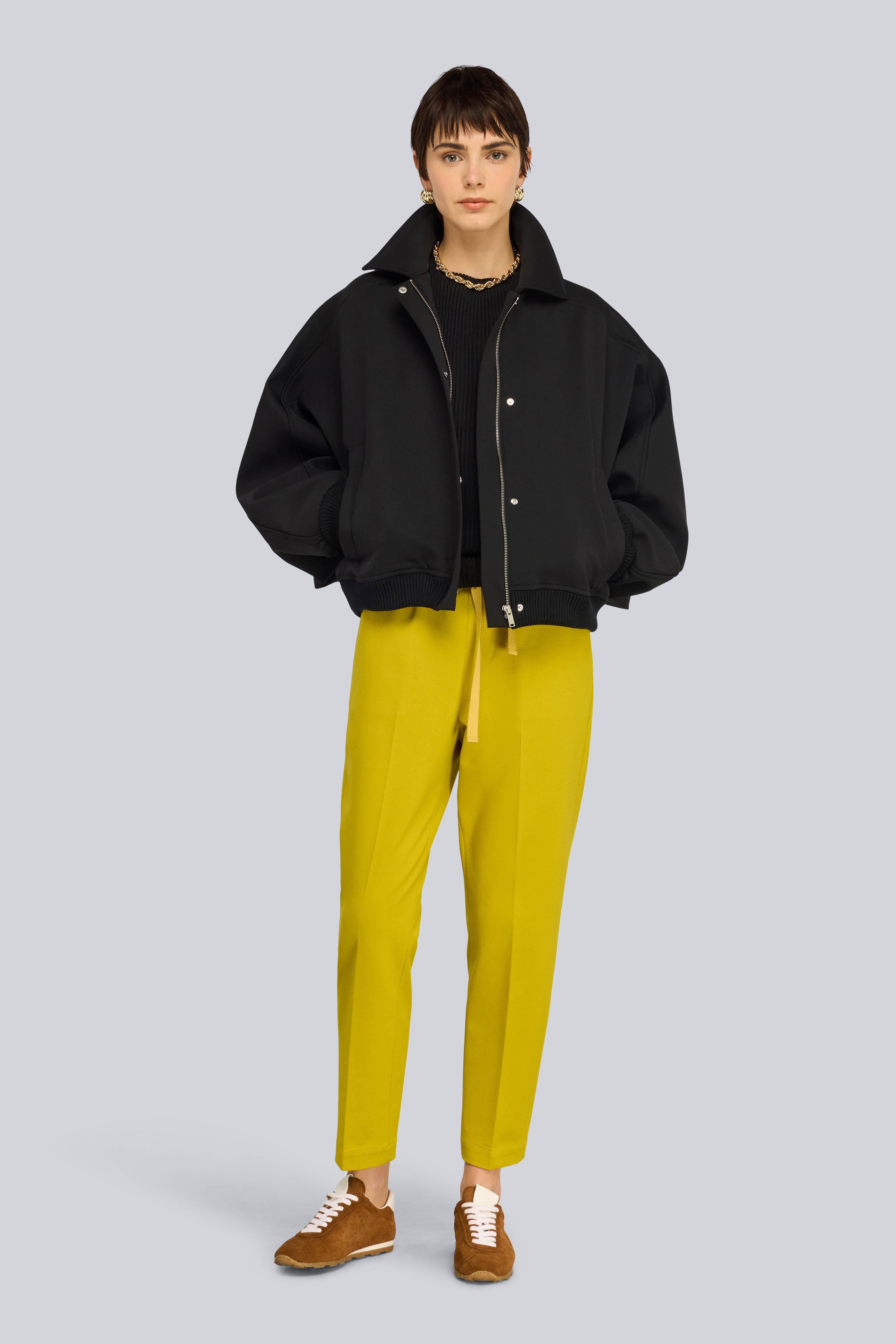 Semicouture Buddy pantalone punto milano verza