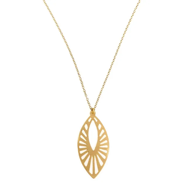 On Earth Rugiada collana ottone dorato 70+5 cm