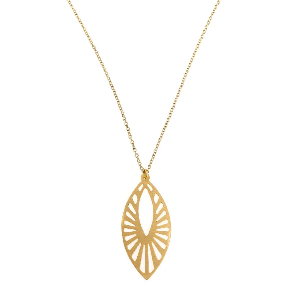 On Earth Rugiada collana ottone dorato 70+5 cm