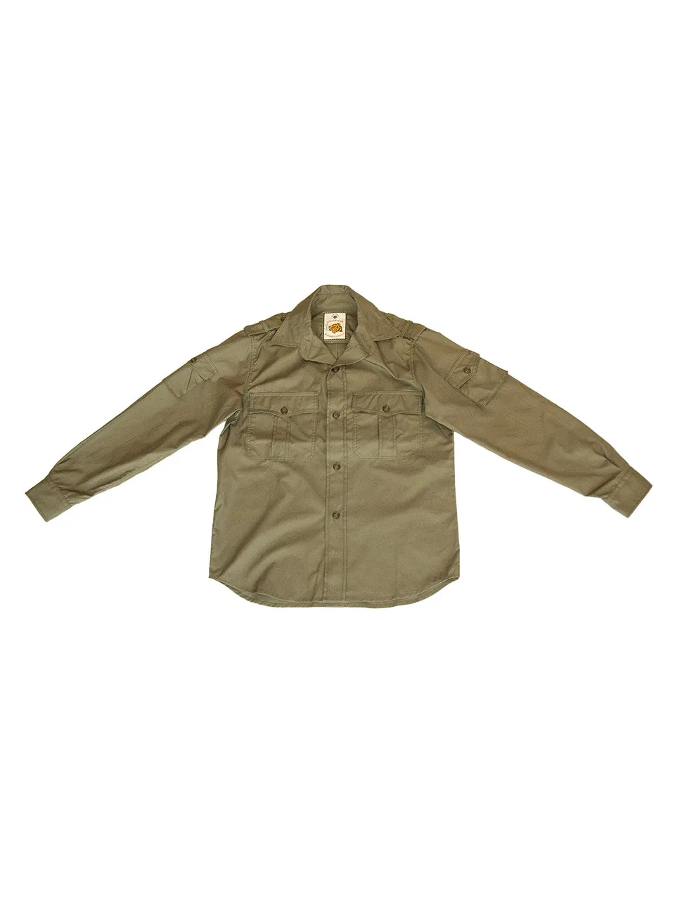 Giglio Tigrato Pioniere camicia safari verde cotone