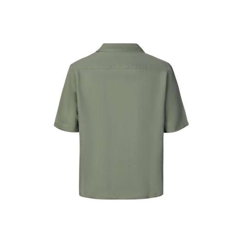 La Martina MCC025 camicia uomo verde lino manica corta