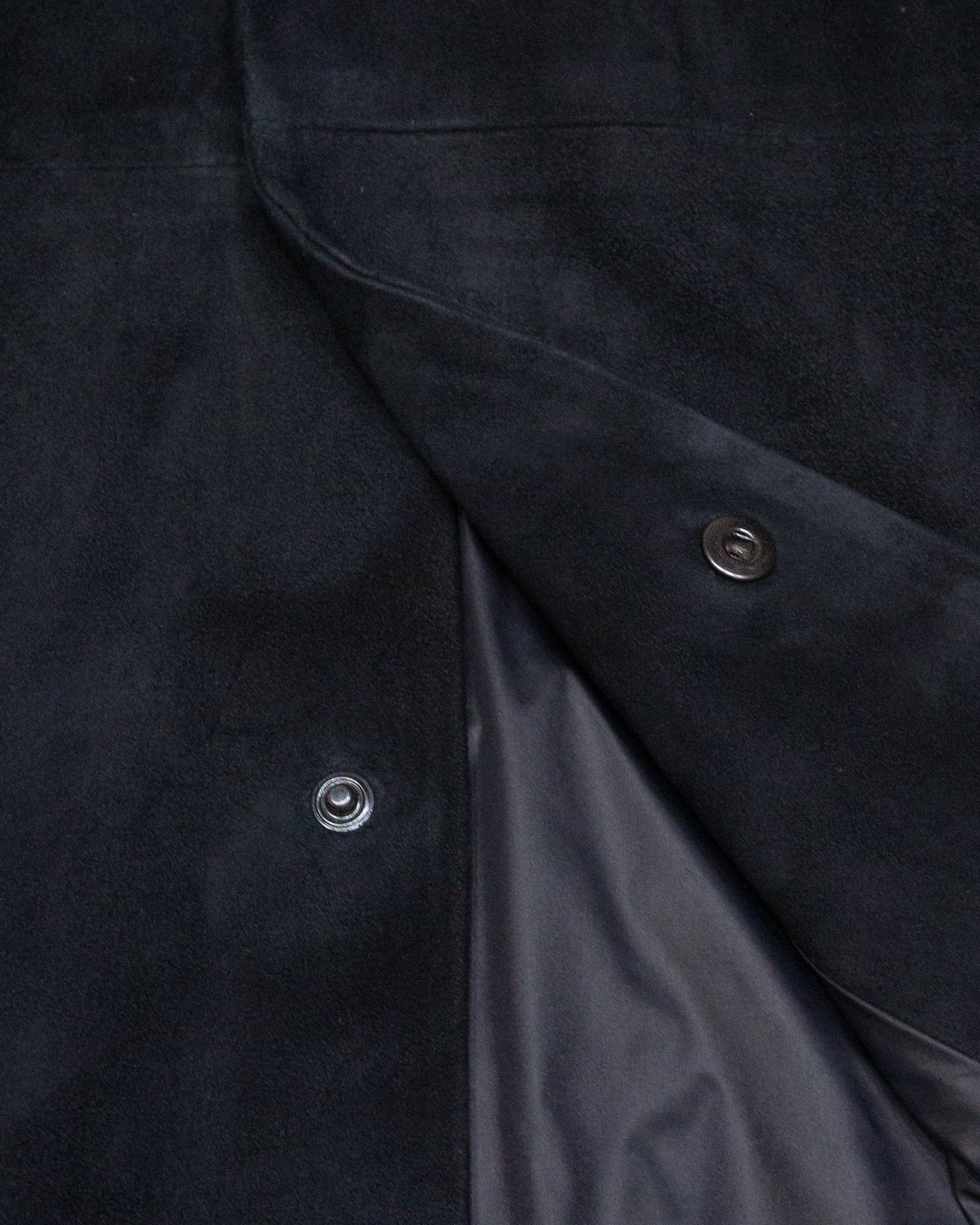 Altea Leon giacca camicia in suede blu navy foderata