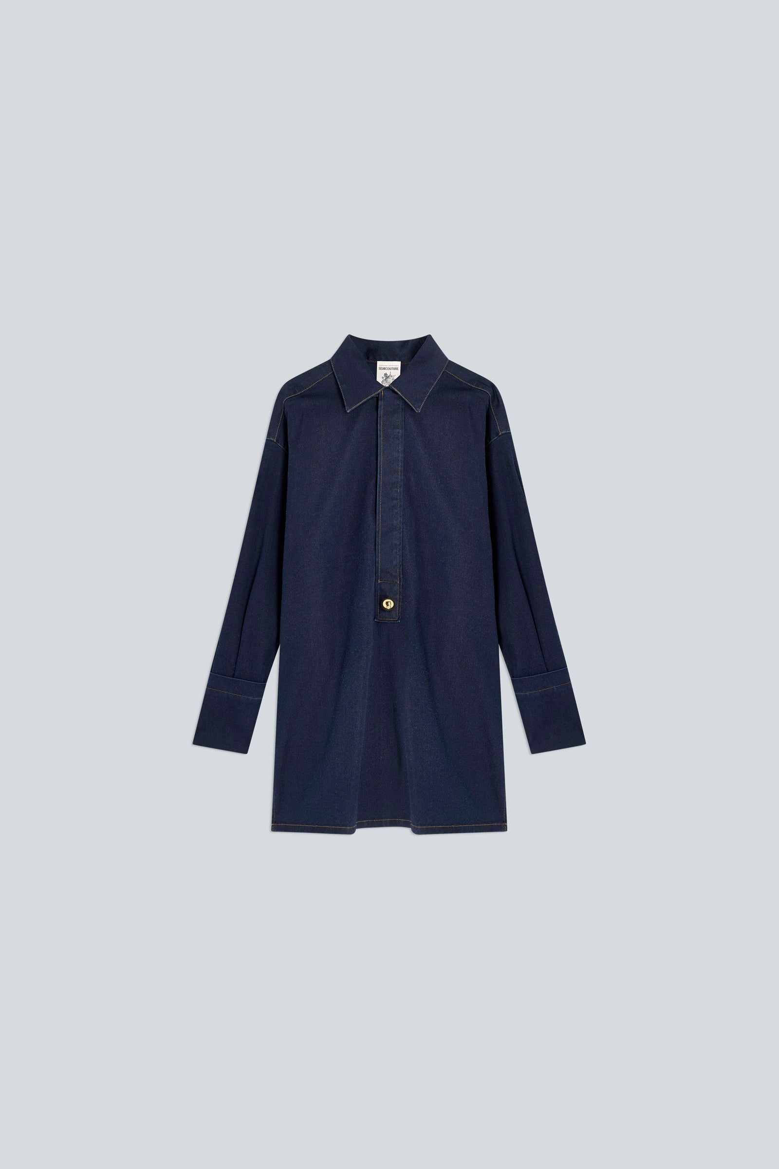 Semicouture Eve camicia denim dark stone wash