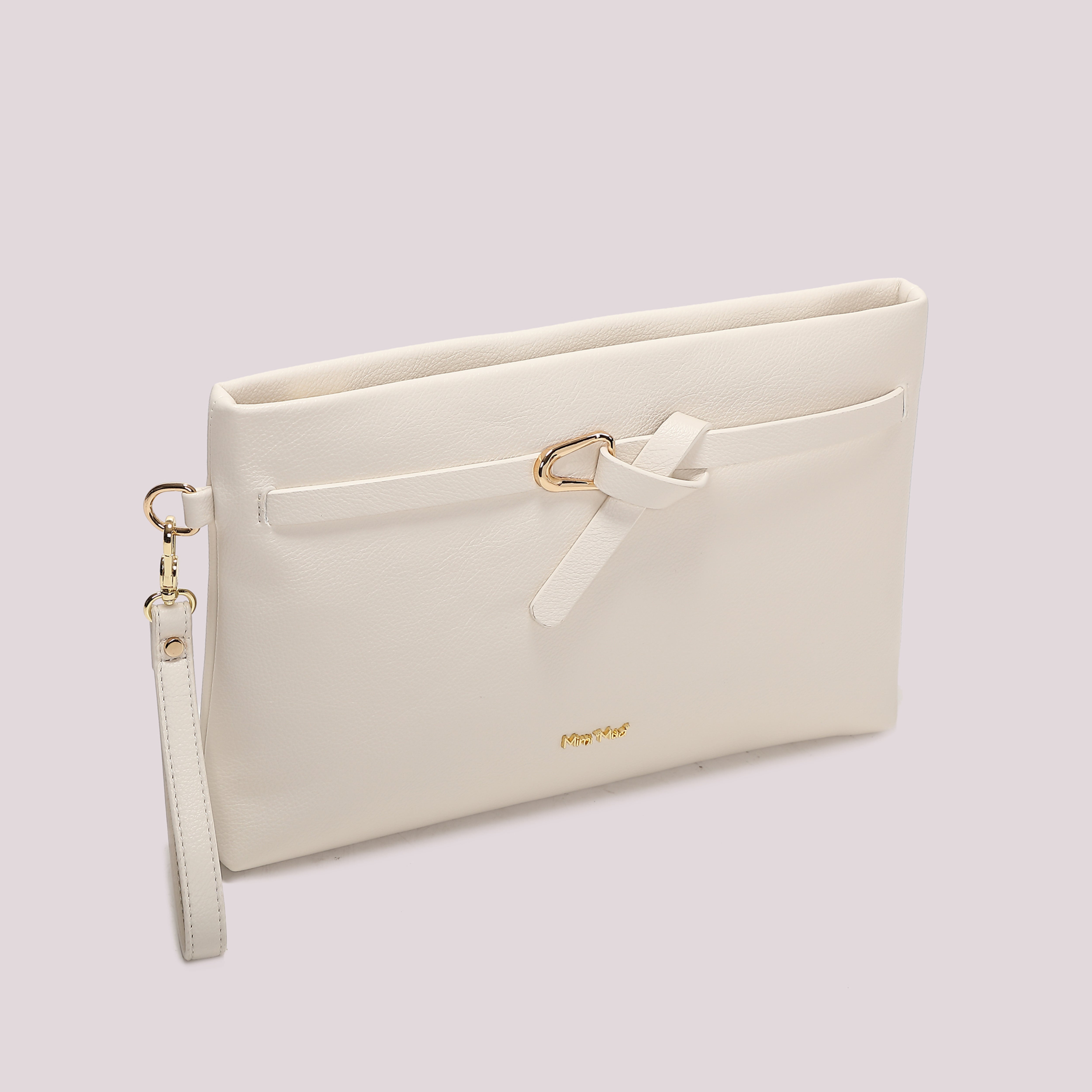 Mimi Mua Borsa a Busta Cinturino Bianco