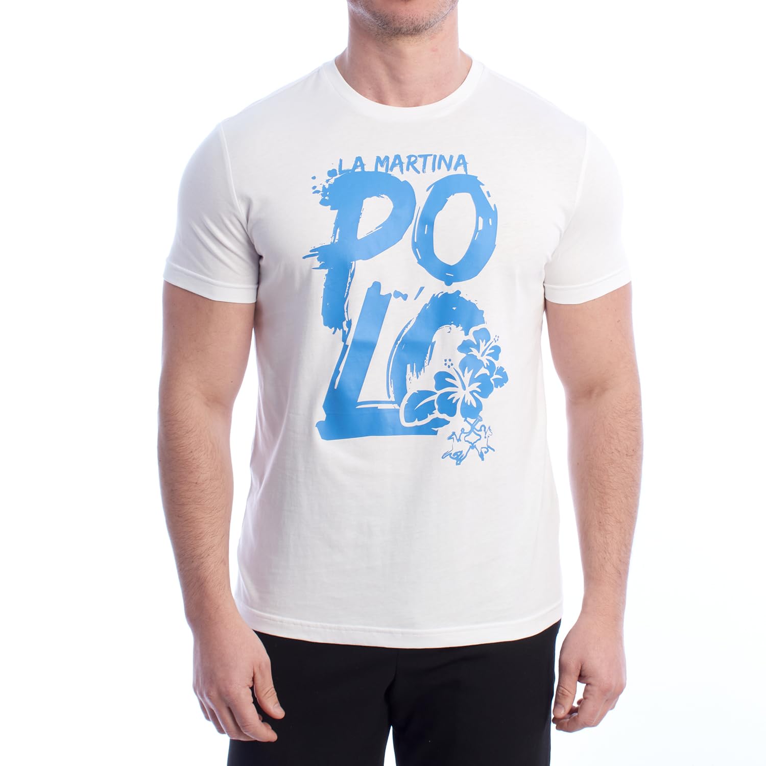 La Martina YMR323-JS206 T-shirt uomo cotone blu S
