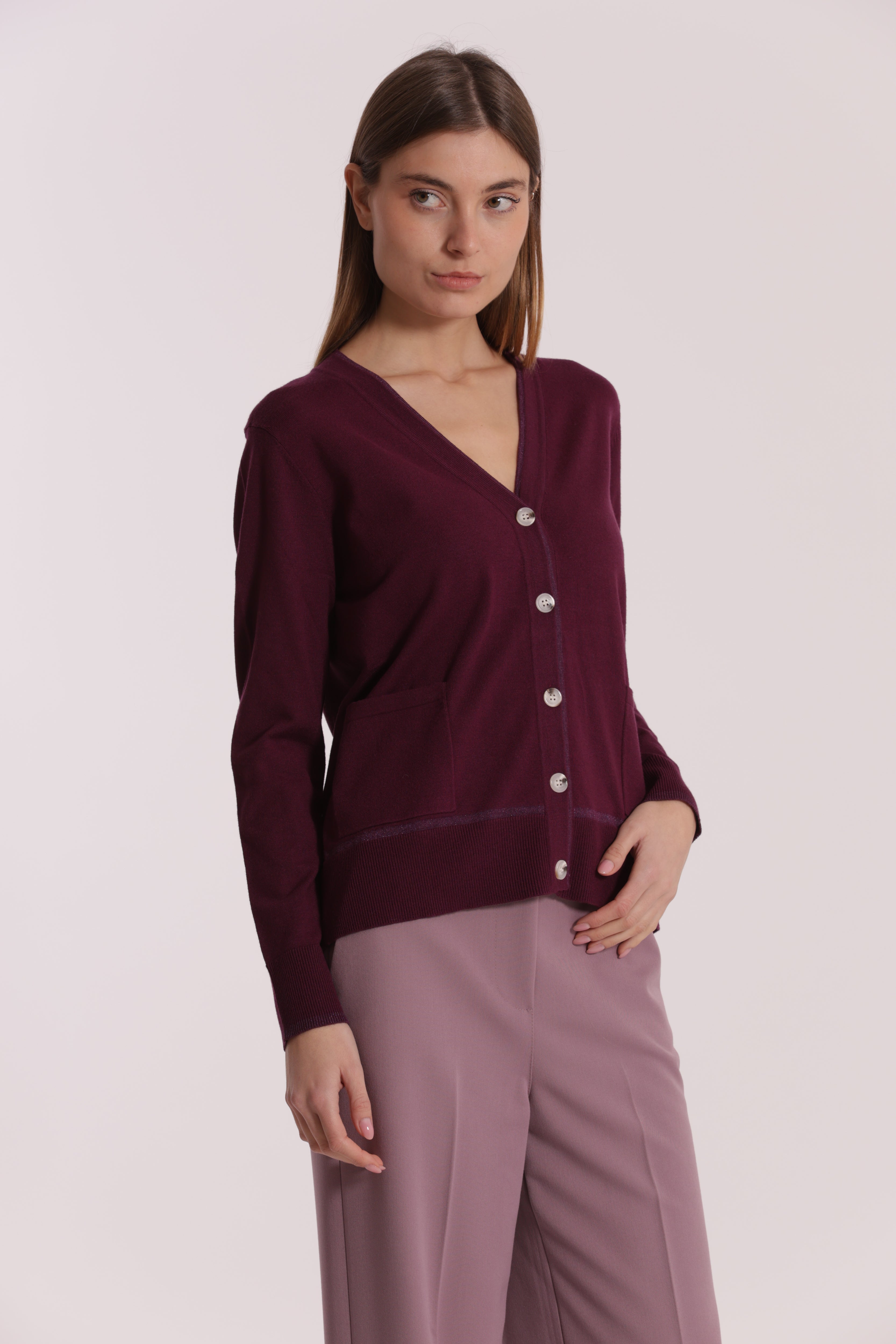 Mimi Mua Maglia Cardigan Bordi Lurex cardigan lurex