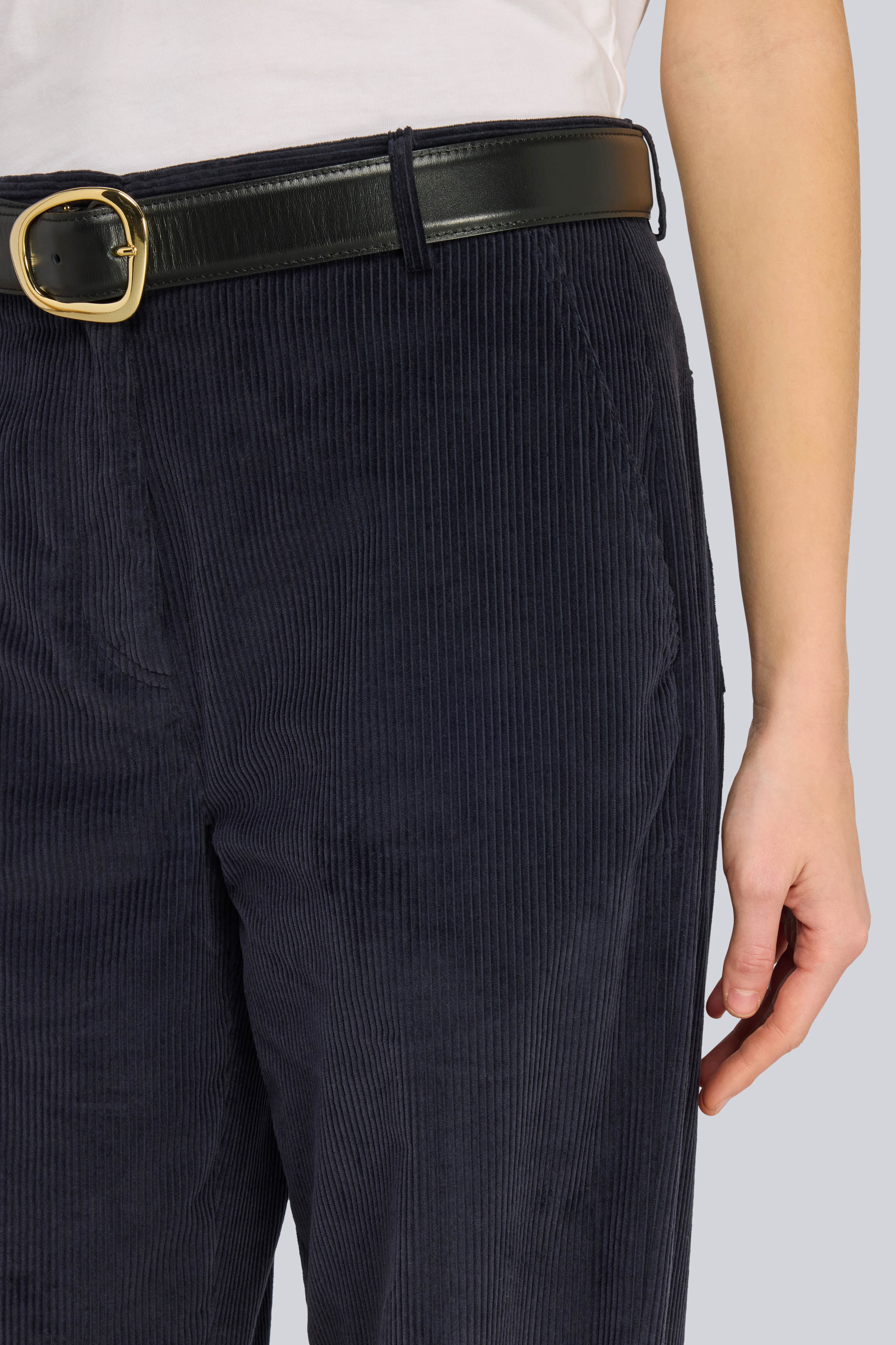 Semicouture Quennie pantalone velluto rosso lacca
