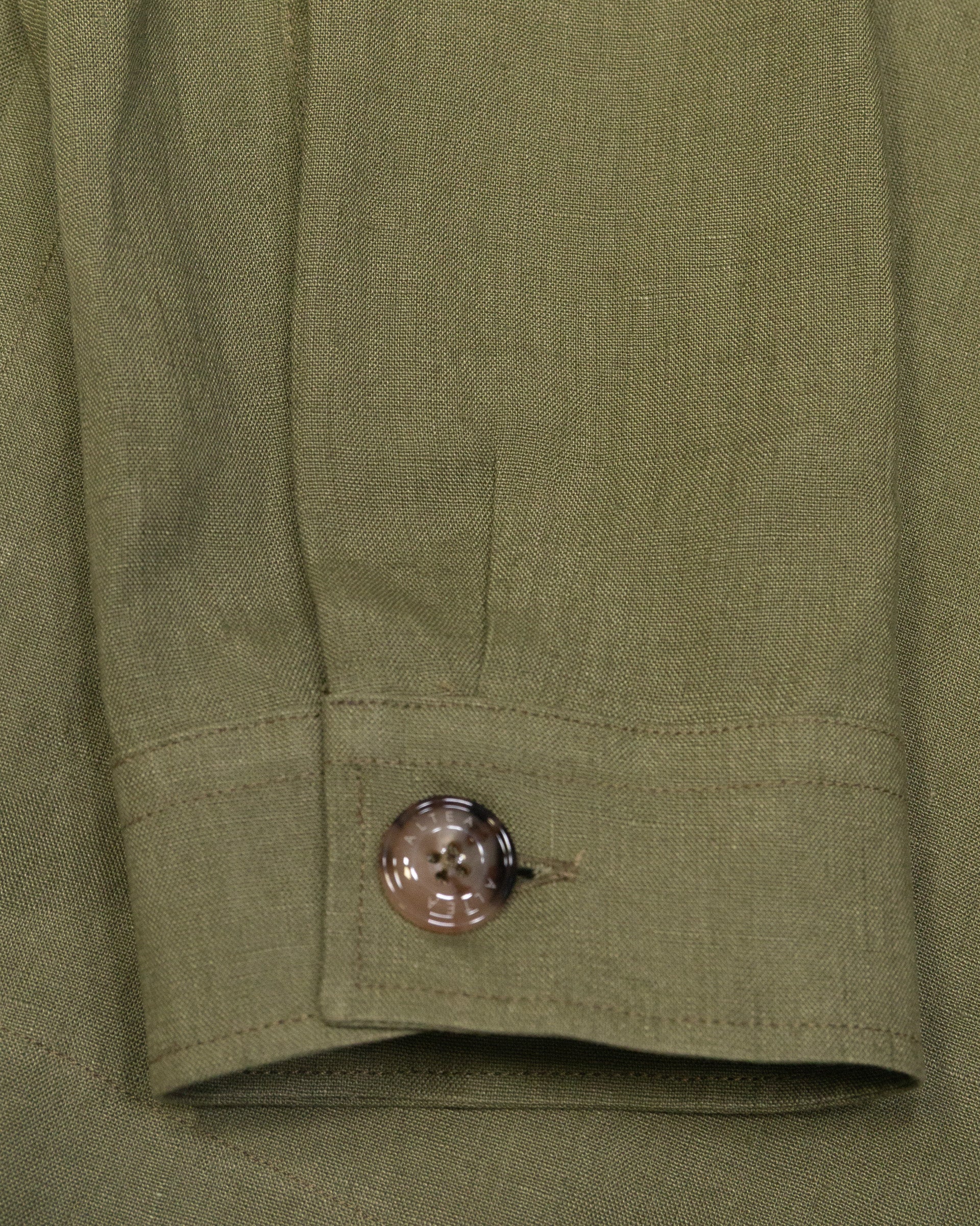 Altea Mitchell overshirt lino verde salvia sfoderata