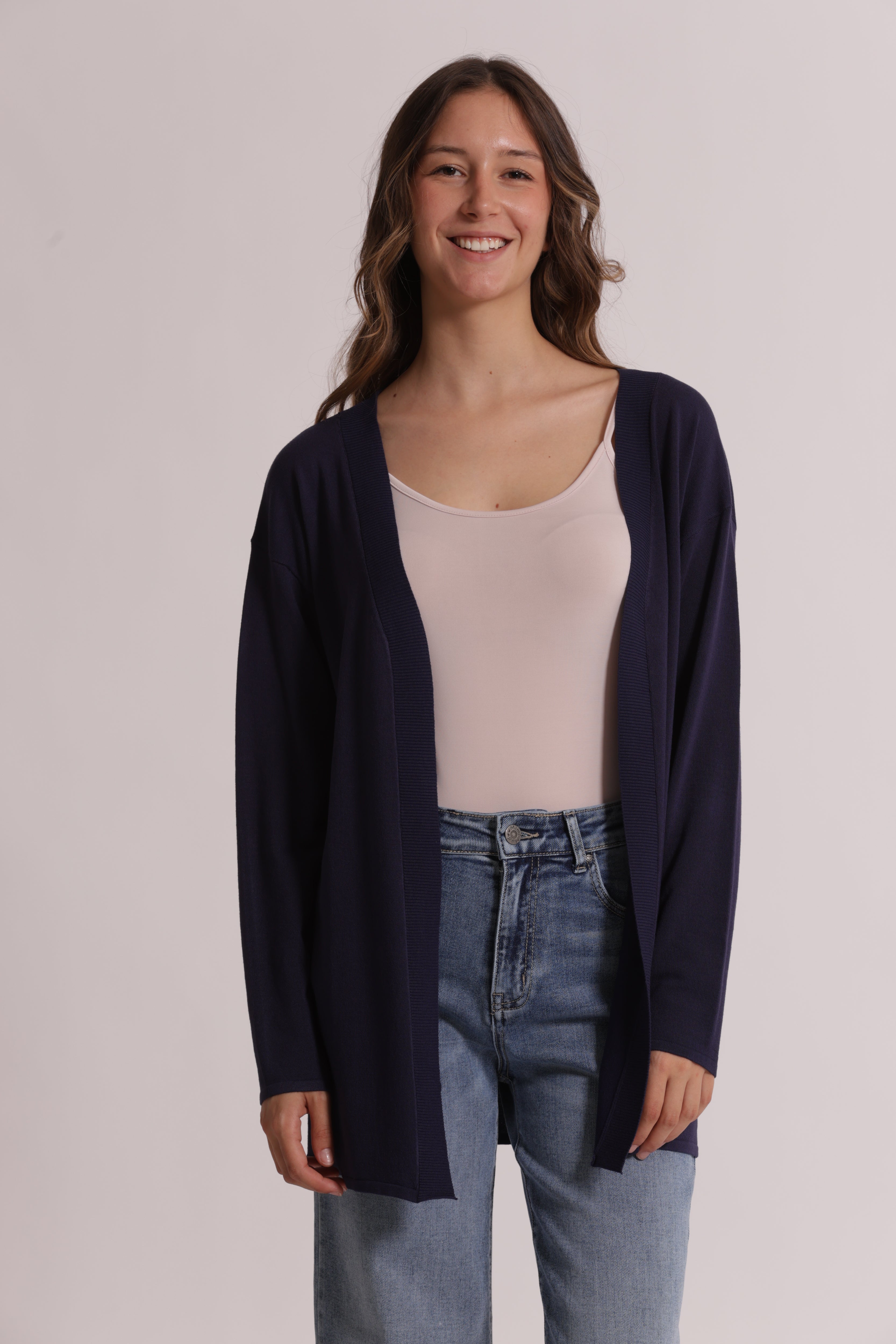 Mimi Mua Cardigan Maglia Aperto Nero