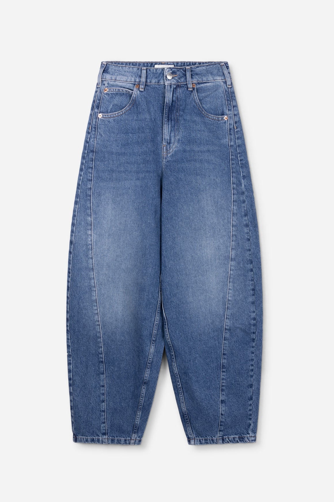 Aaiko Daley jeans blu barrel vita alta