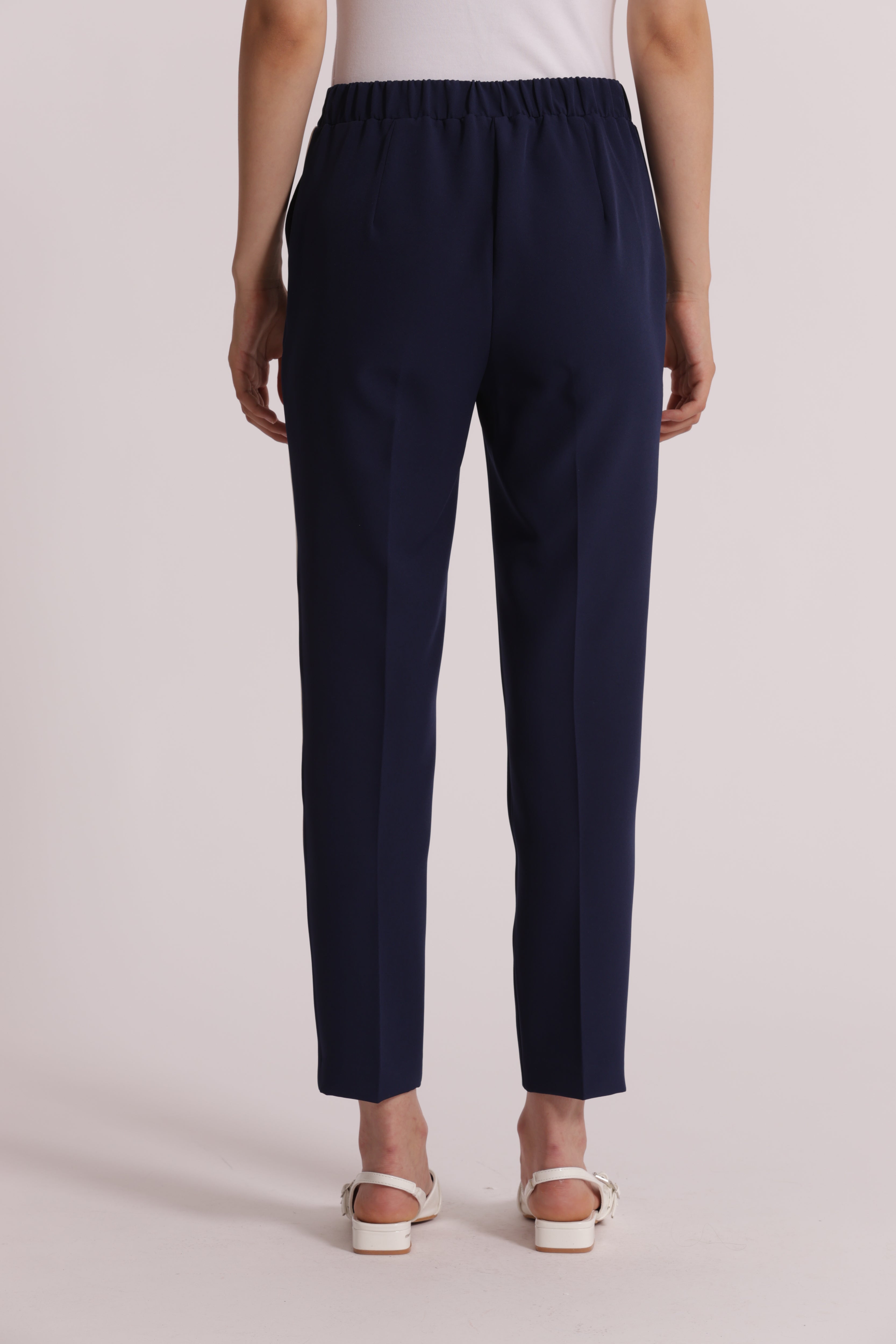Mimi Mua Pantalone Bottone Contrasto Latte Classico