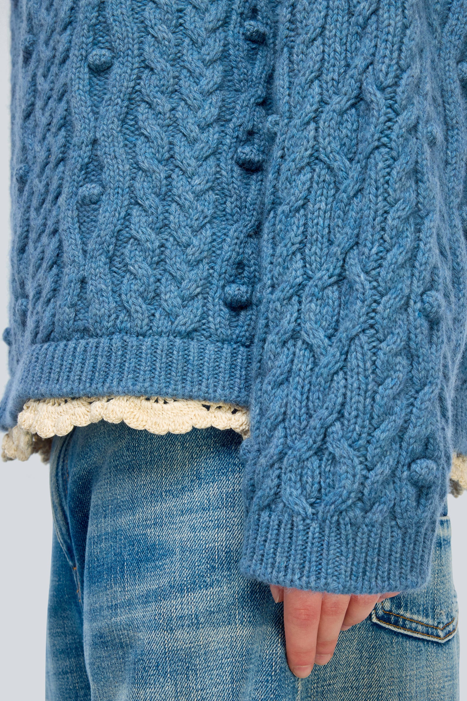 Semicouture Blondie Y6WG51 maglia avio lana merinos trecce