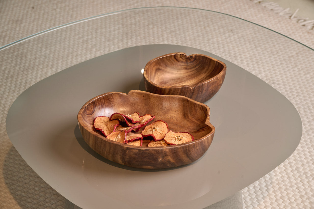 On Earth ciotola decorativa legno naturale forma irregolare
