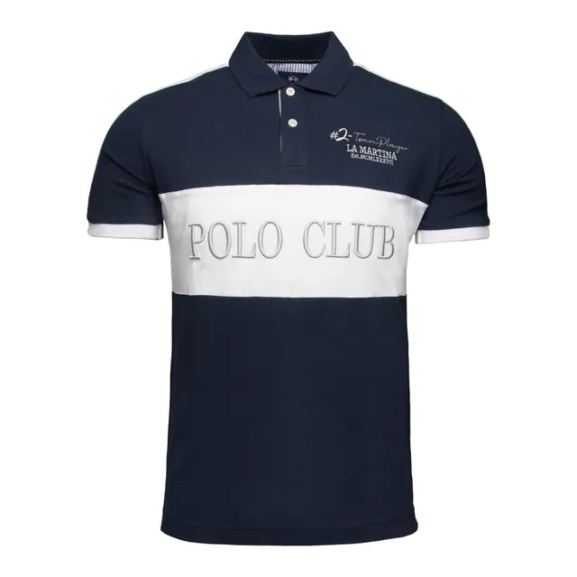 La Martina MAP600 polo uomo piqué elasticizzato
