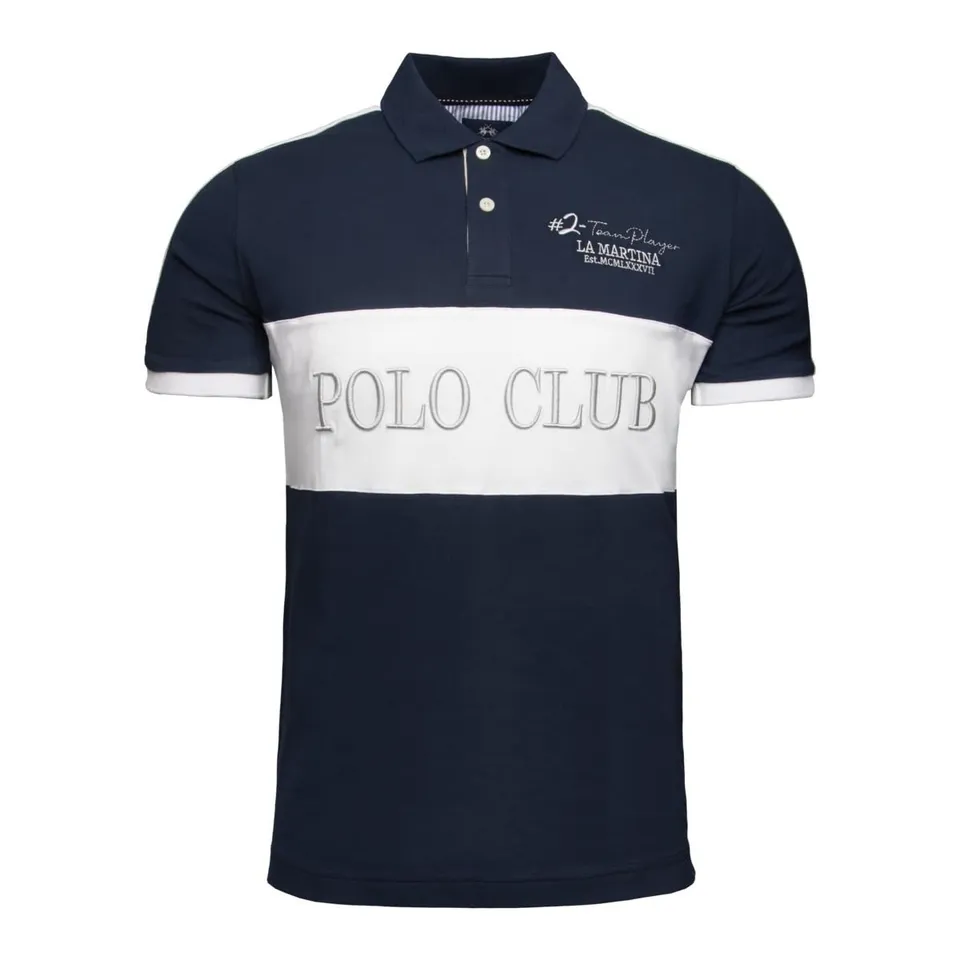 La Martina MAP600 polo uomo piqué elasticizzato