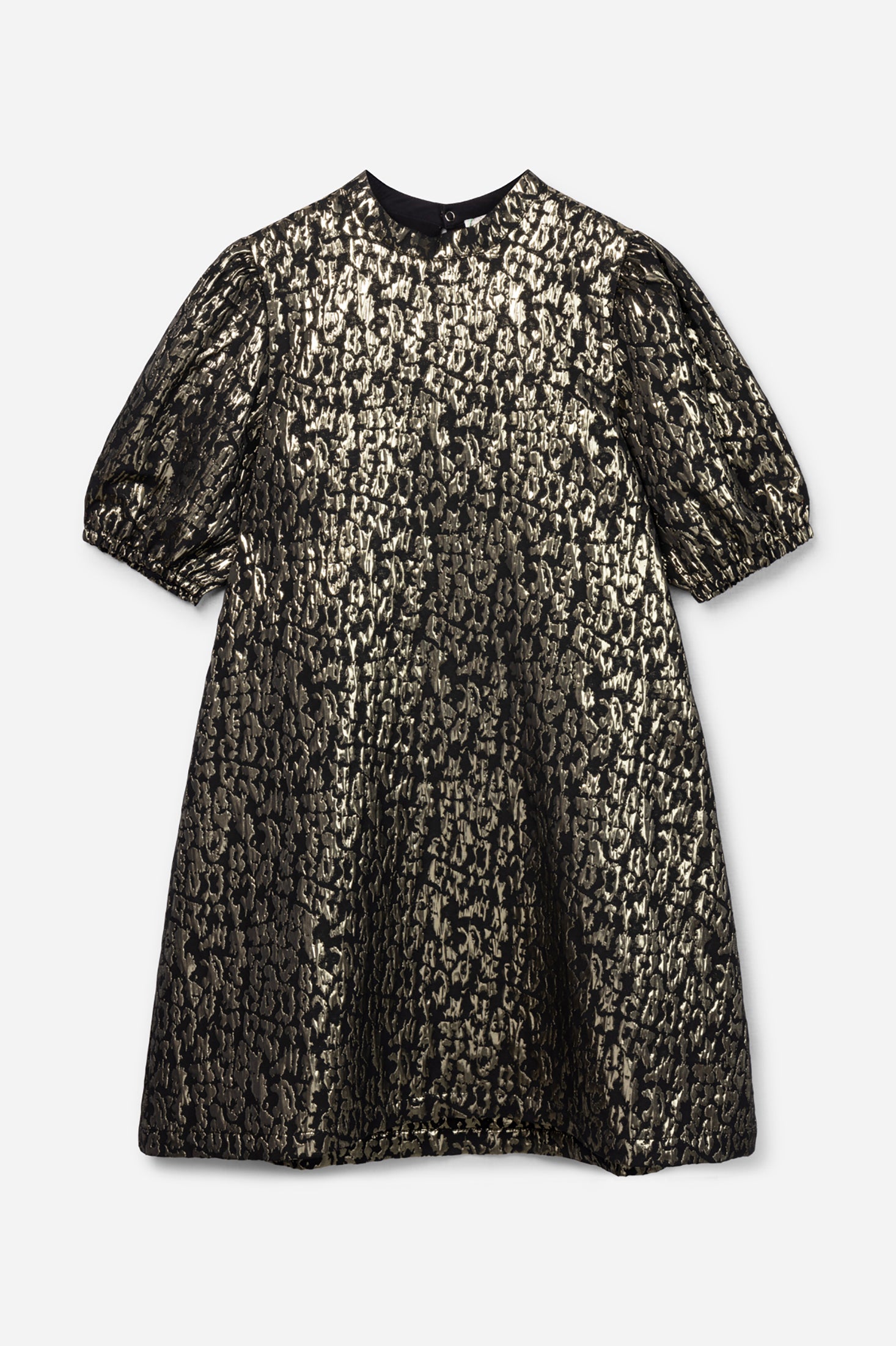Aaiko Nicole abito oro jacquard bambina linea A