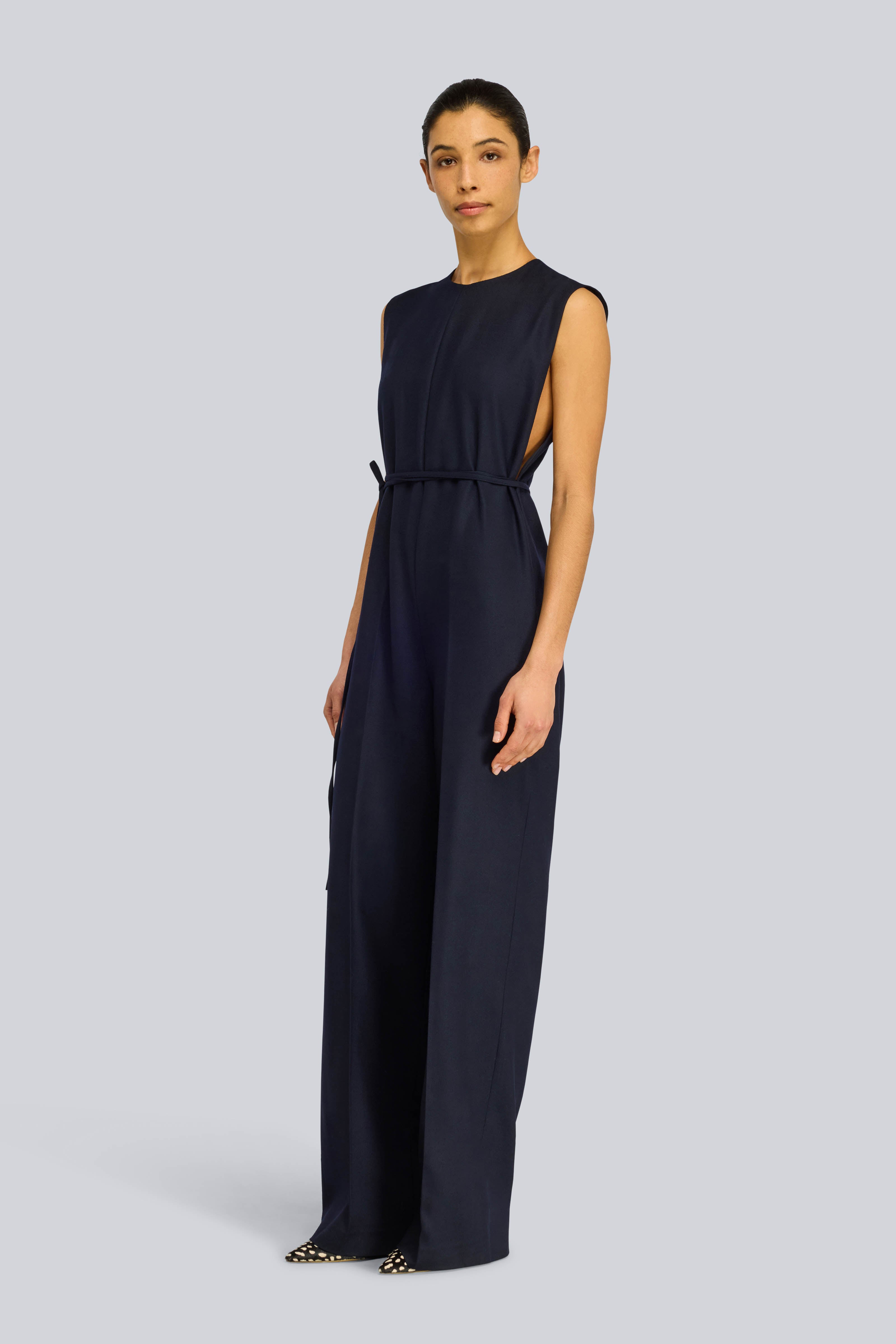 Semicouture Cher tuta blu notte in flanella