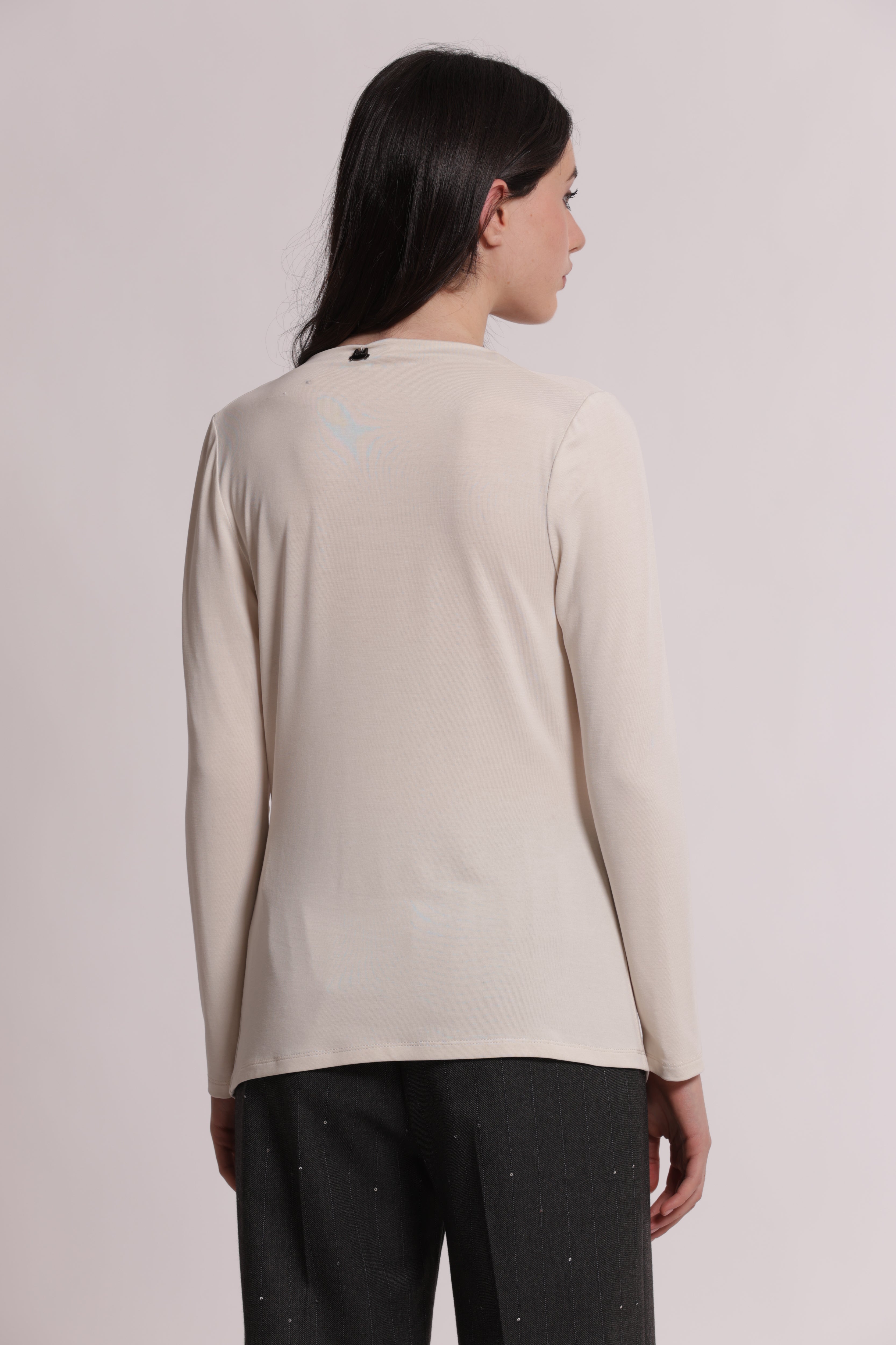 Mimi Mua blusa con scollo drappegiato blusa nero S